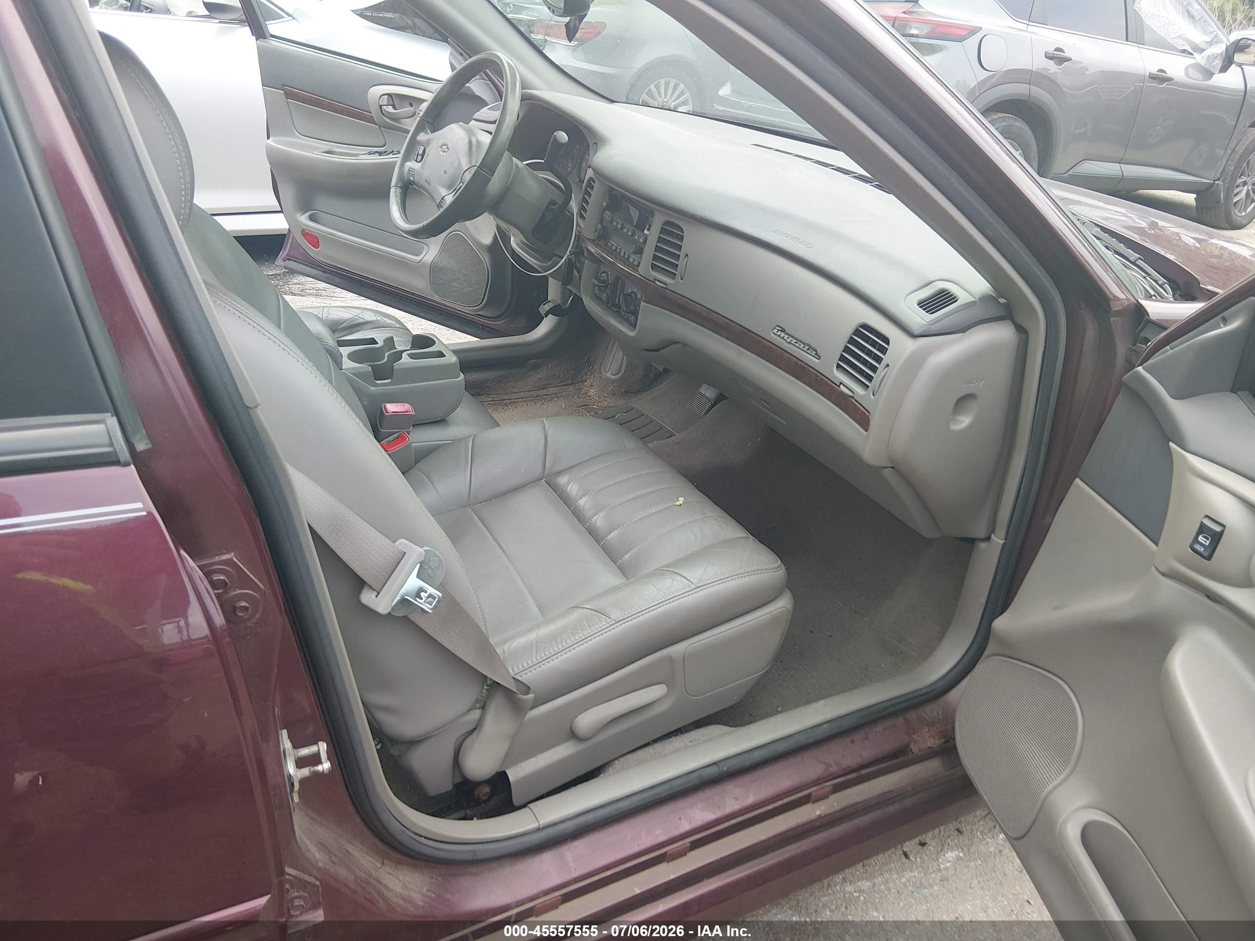 2004 Chevrolet Impala Ls Burgundy vin: 2G1WH55K549254866