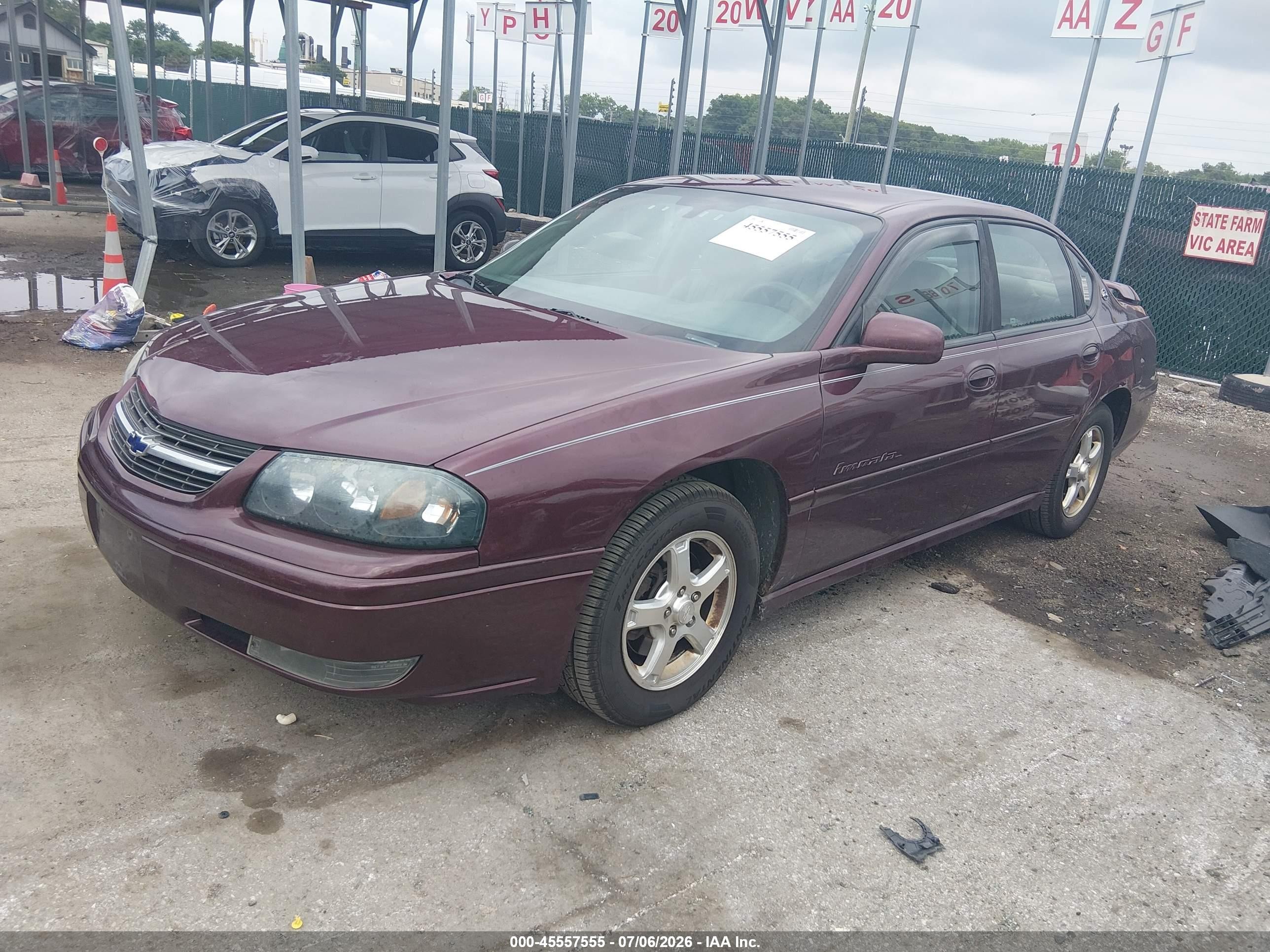 2004 Chevrolet Impala Ls Burgundy vin: 2G1WH55K549254866