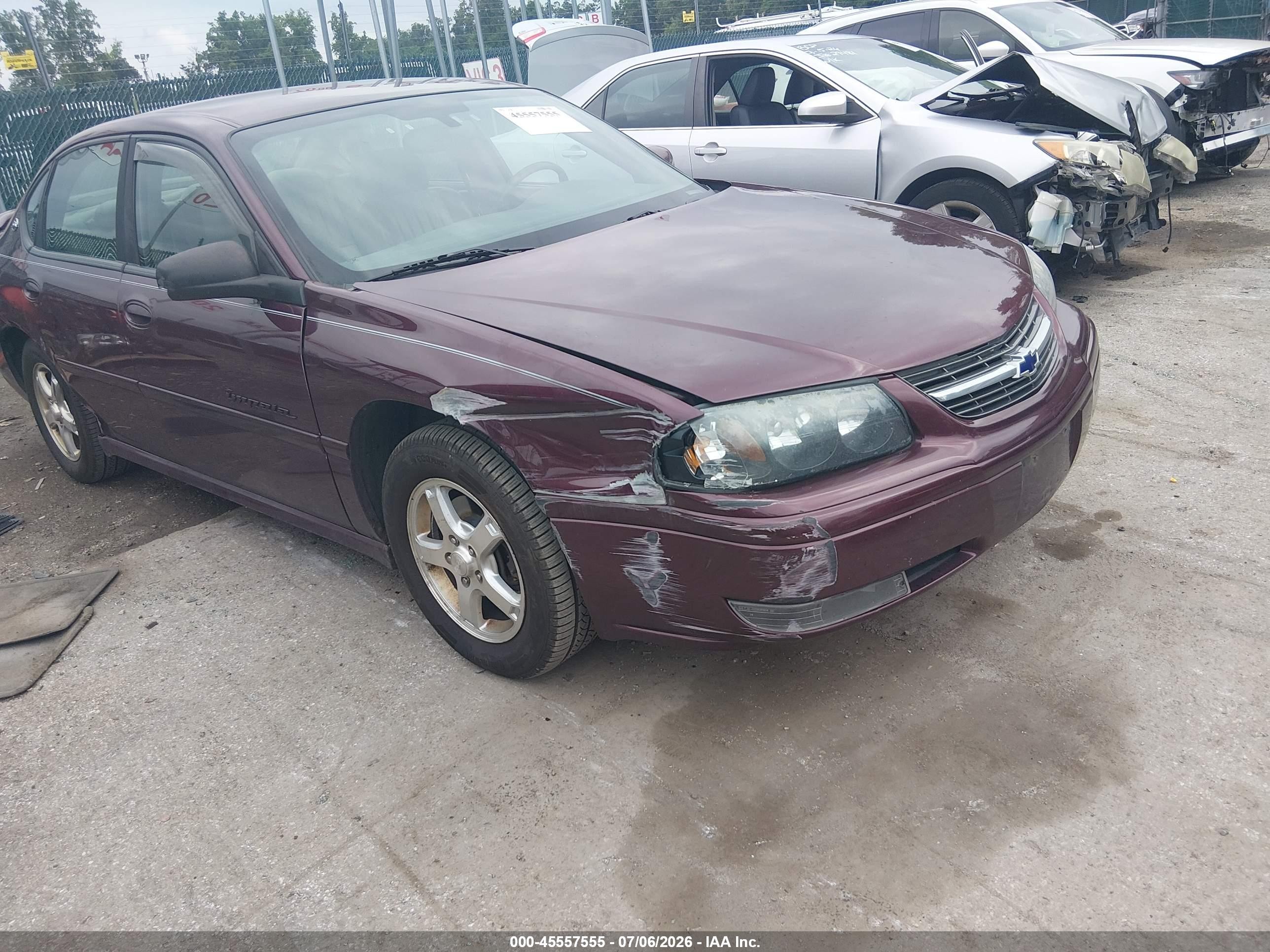 2004 Chevrolet Impala Ls Burgundy vin: 2G1WH55K549254866