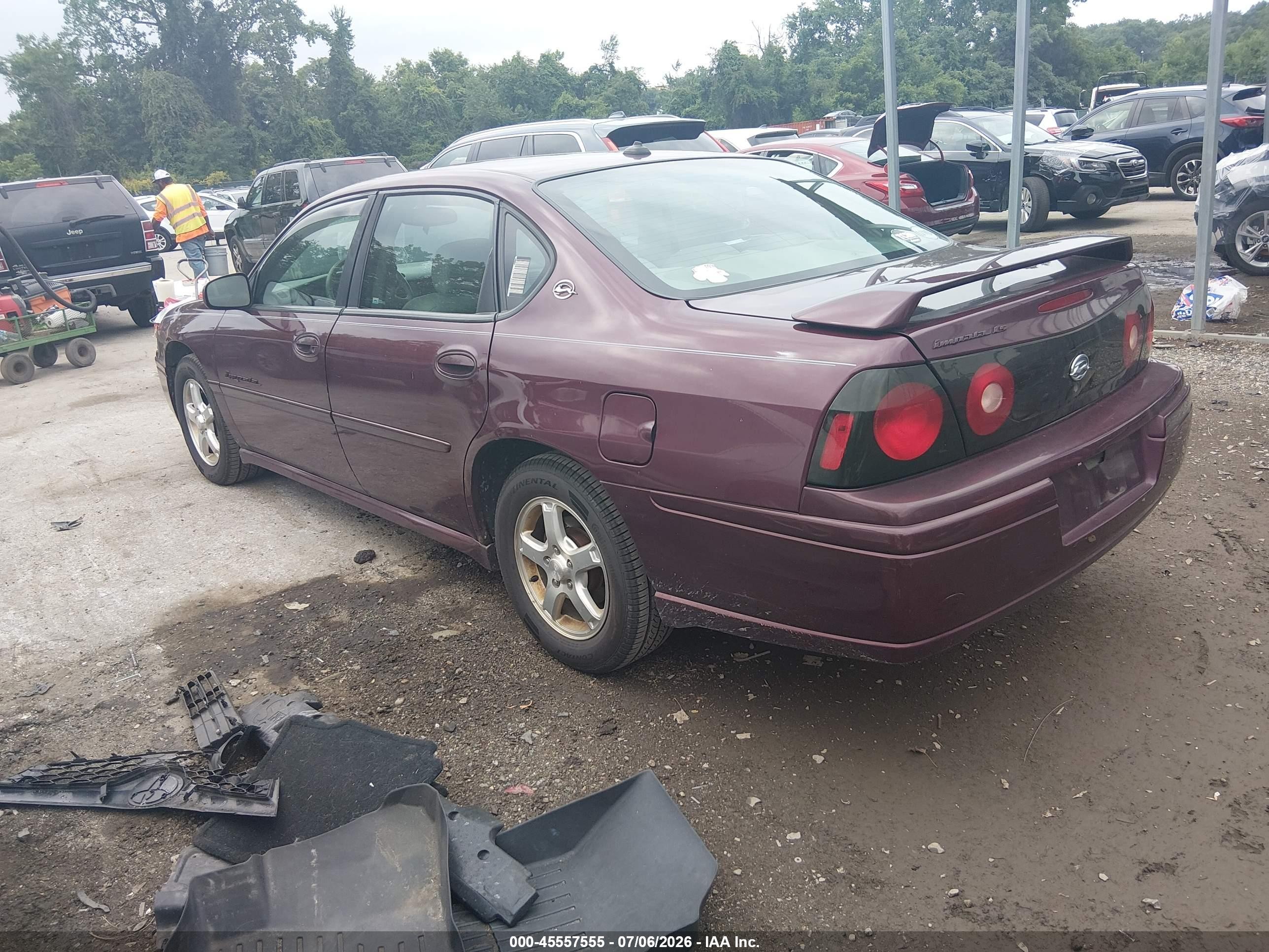 2004 Chevrolet Impala Ls Burgundy vin: 2G1WH55K549254866
