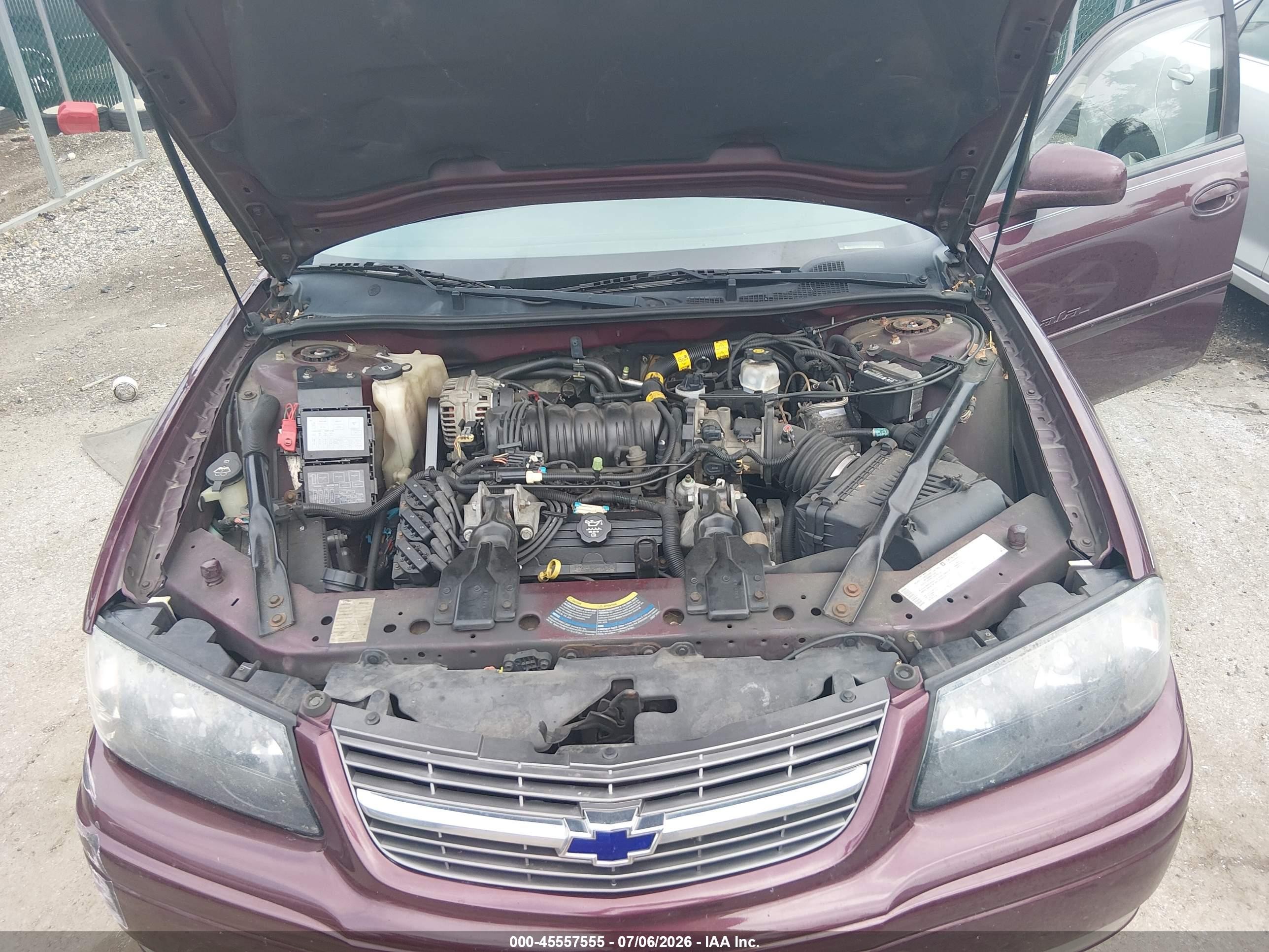 2004 Chevrolet Impala Ls Burgundy vin: 2G1WH55K549254866