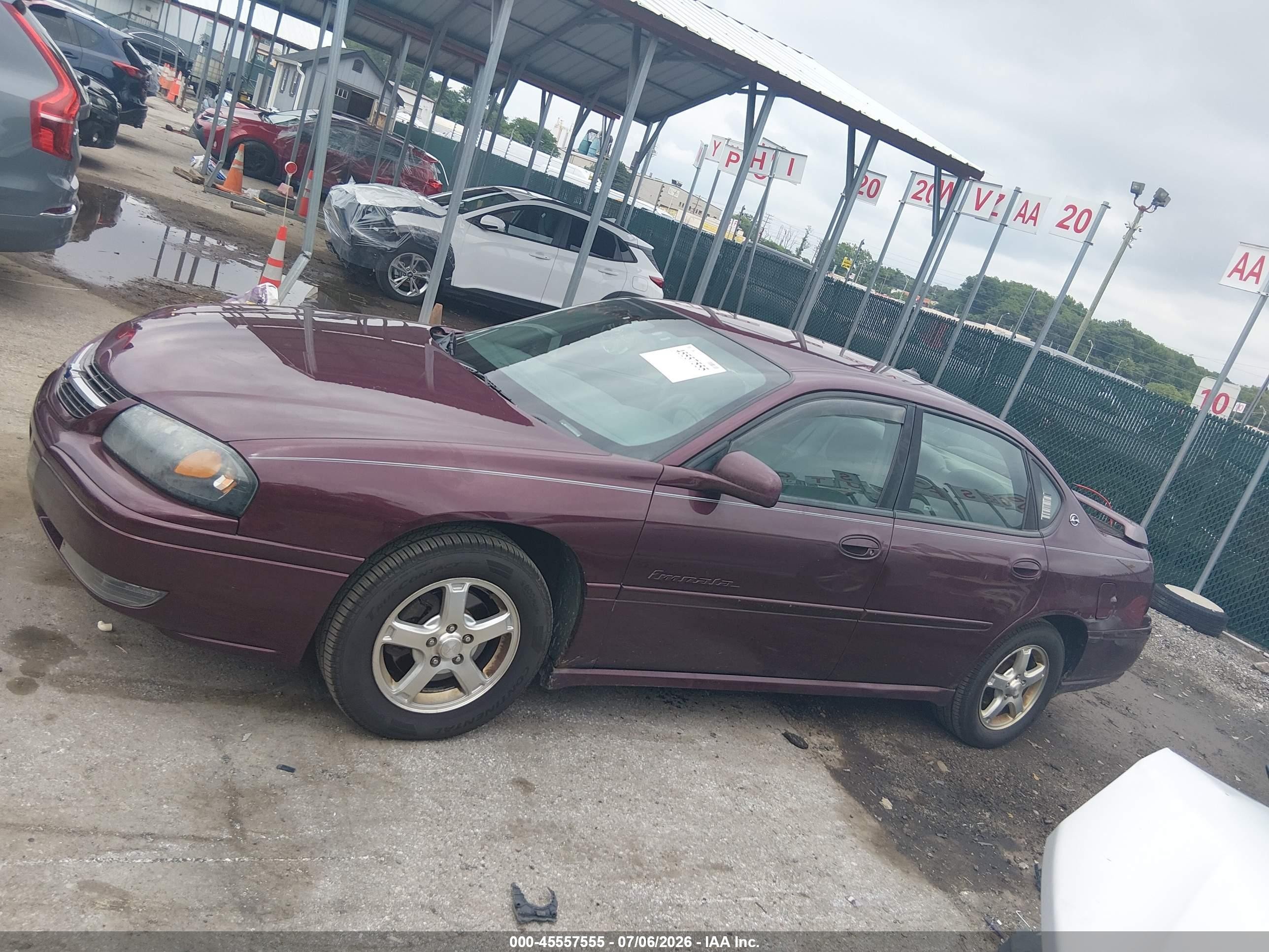 2004 Chevrolet Impala Ls Burgundy vin: 2G1WH55K549254866