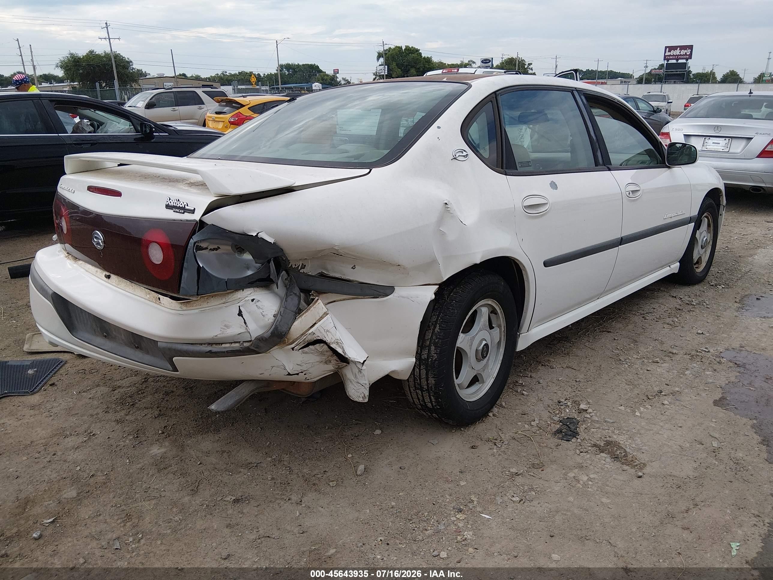 2002 Chevrolet Impala Ls White vin: 2G1WH55K629220352