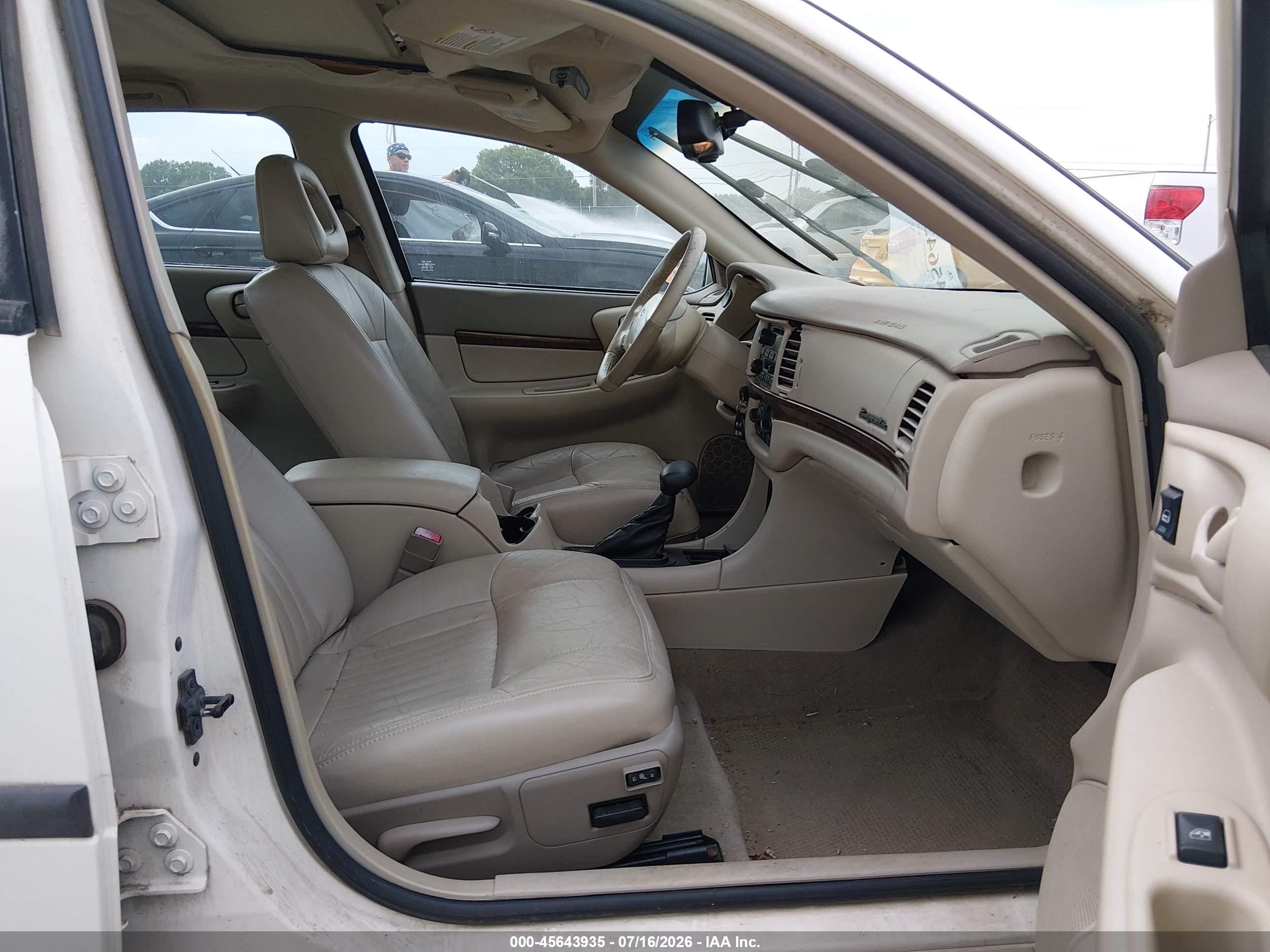 2002 Chevrolet Impala Ls White vin: 2G1WH55K629220352