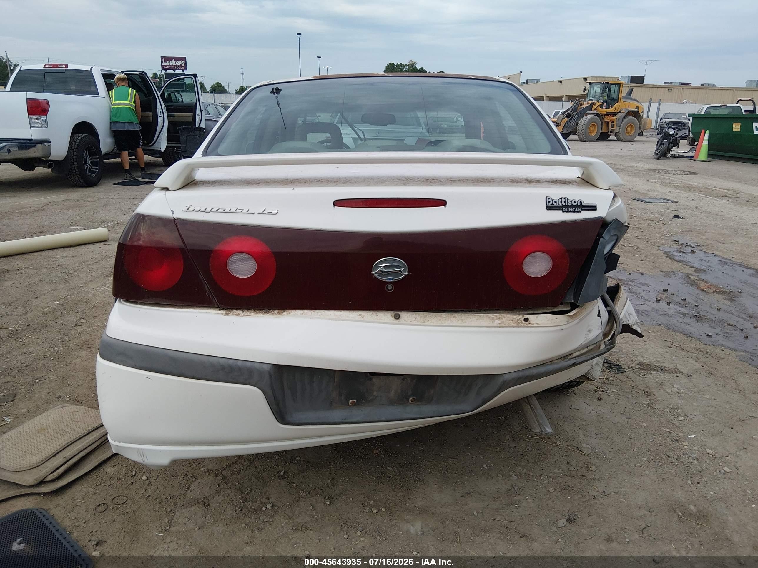 2002 Chevrolet Impala Ls White vin: 2G1WH55K629220352