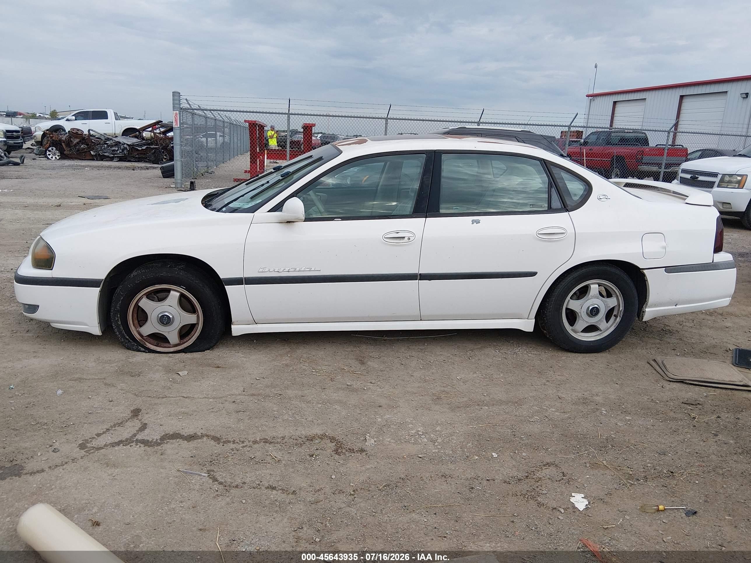 2002 Chevrolet Impala Ls White vin: 2G1WH55K629220352