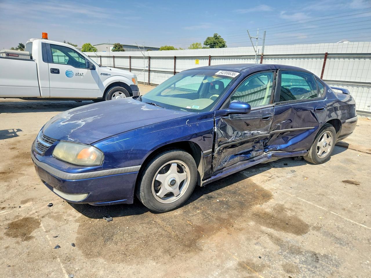 2002 Chevrolet Impala Ls Blue vin: 2G1WH55K729261069