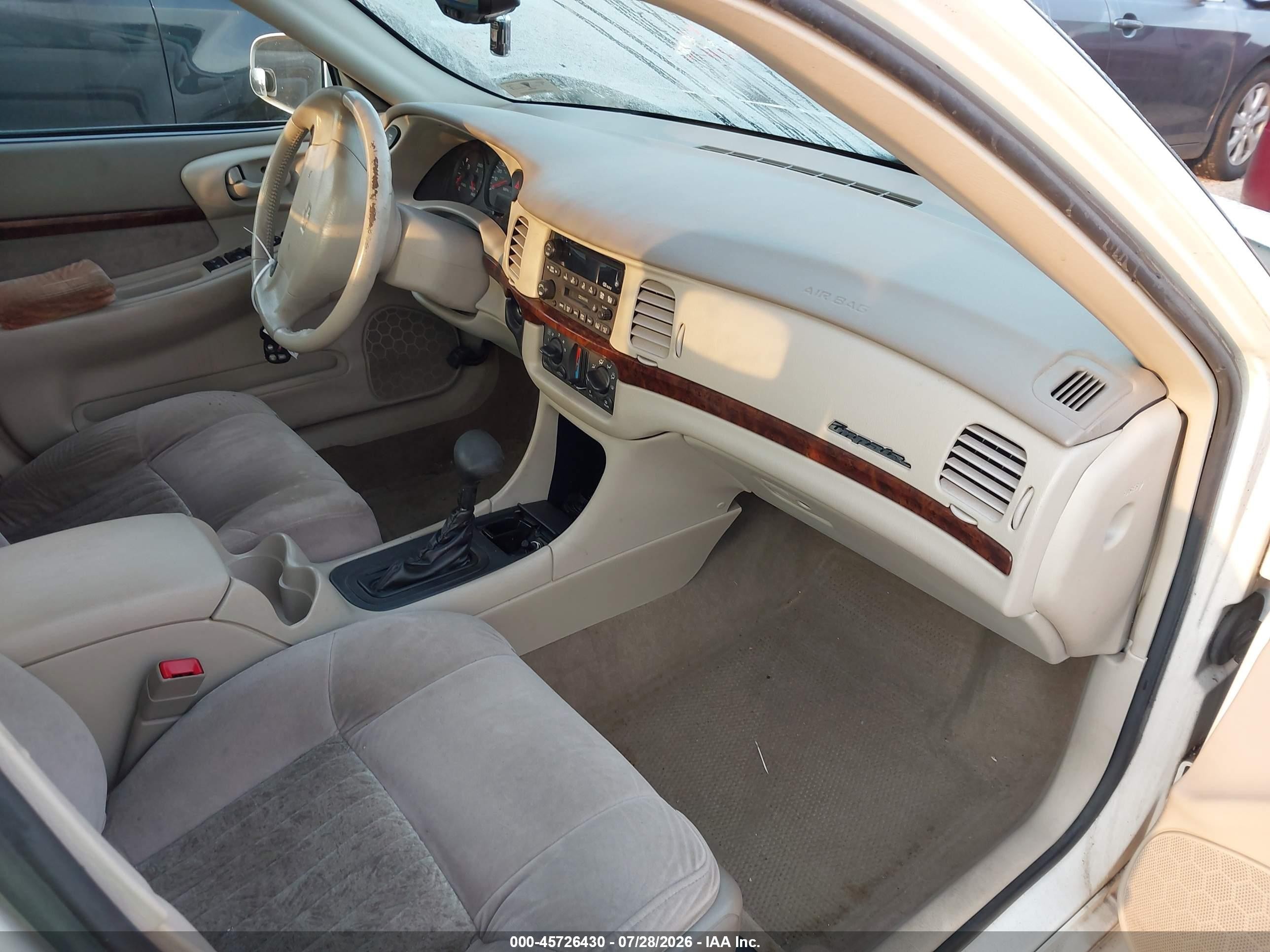 2002 Chevrolet Impala Ls White vin: 2G1WH55K929121590