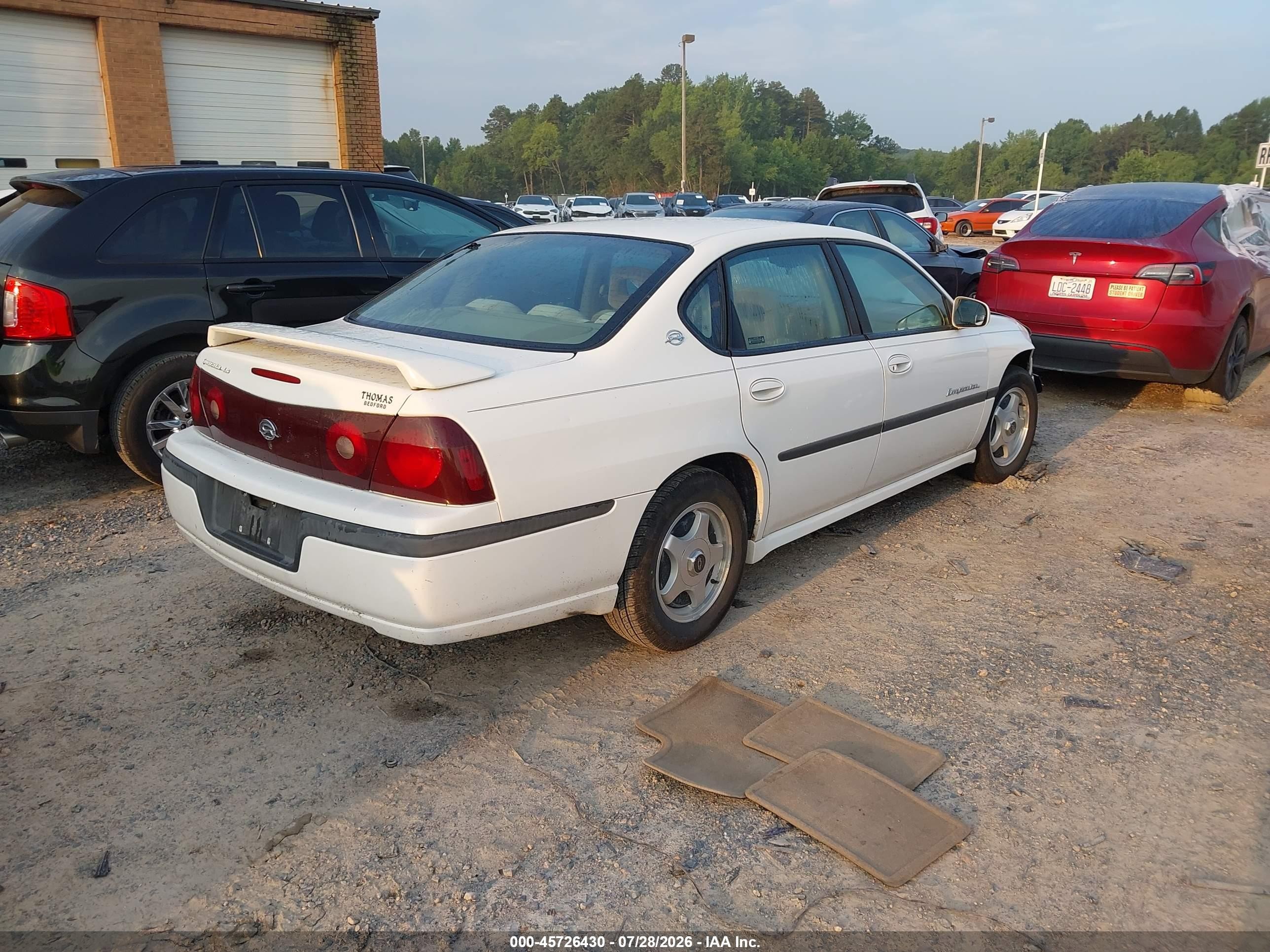 2002 Chevrolet Impala Ls White vin: 2G1WH55K929121590