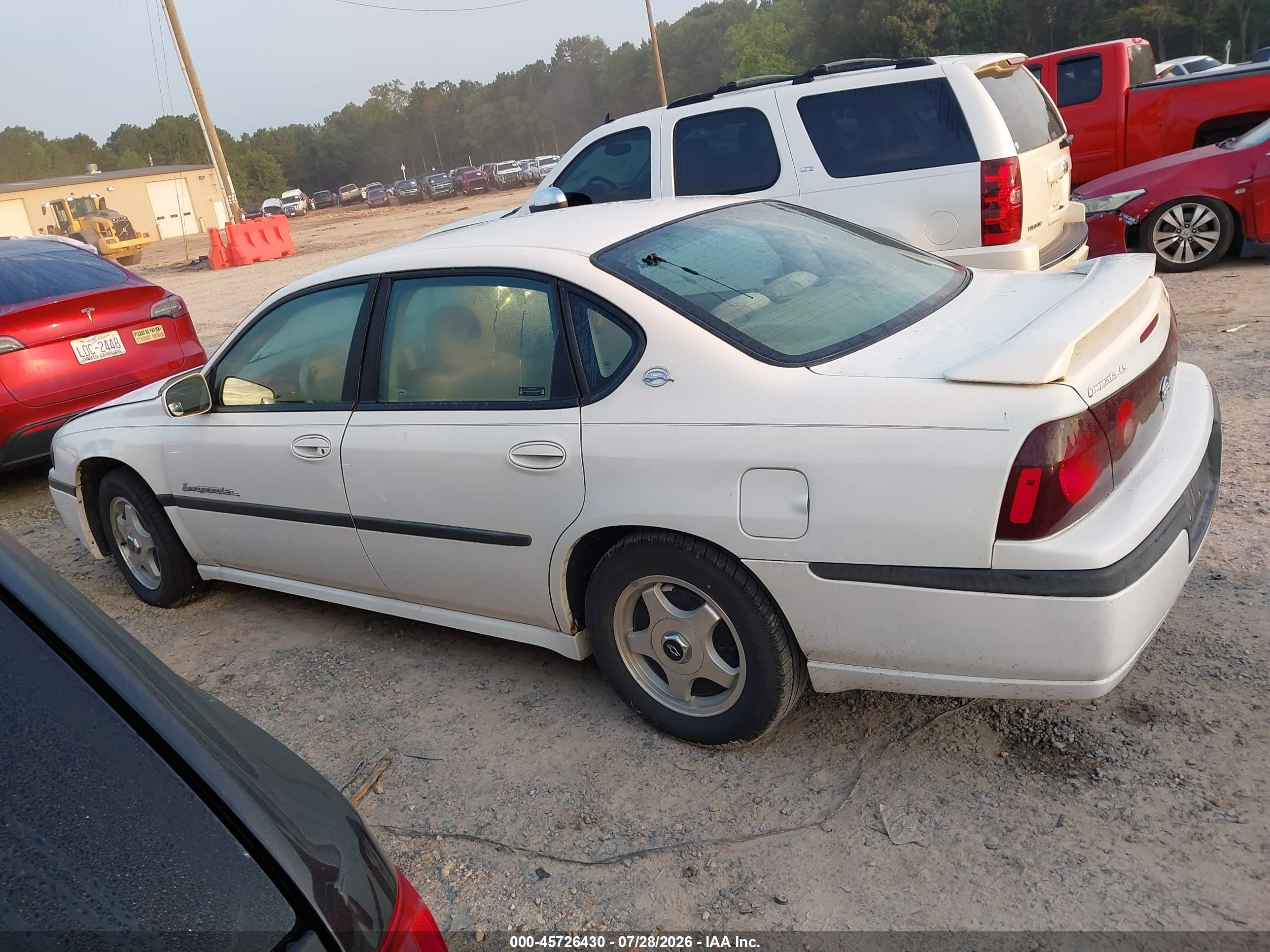 2002 Chevrolet Impala Ls White vin: 2G1WH55K929121590