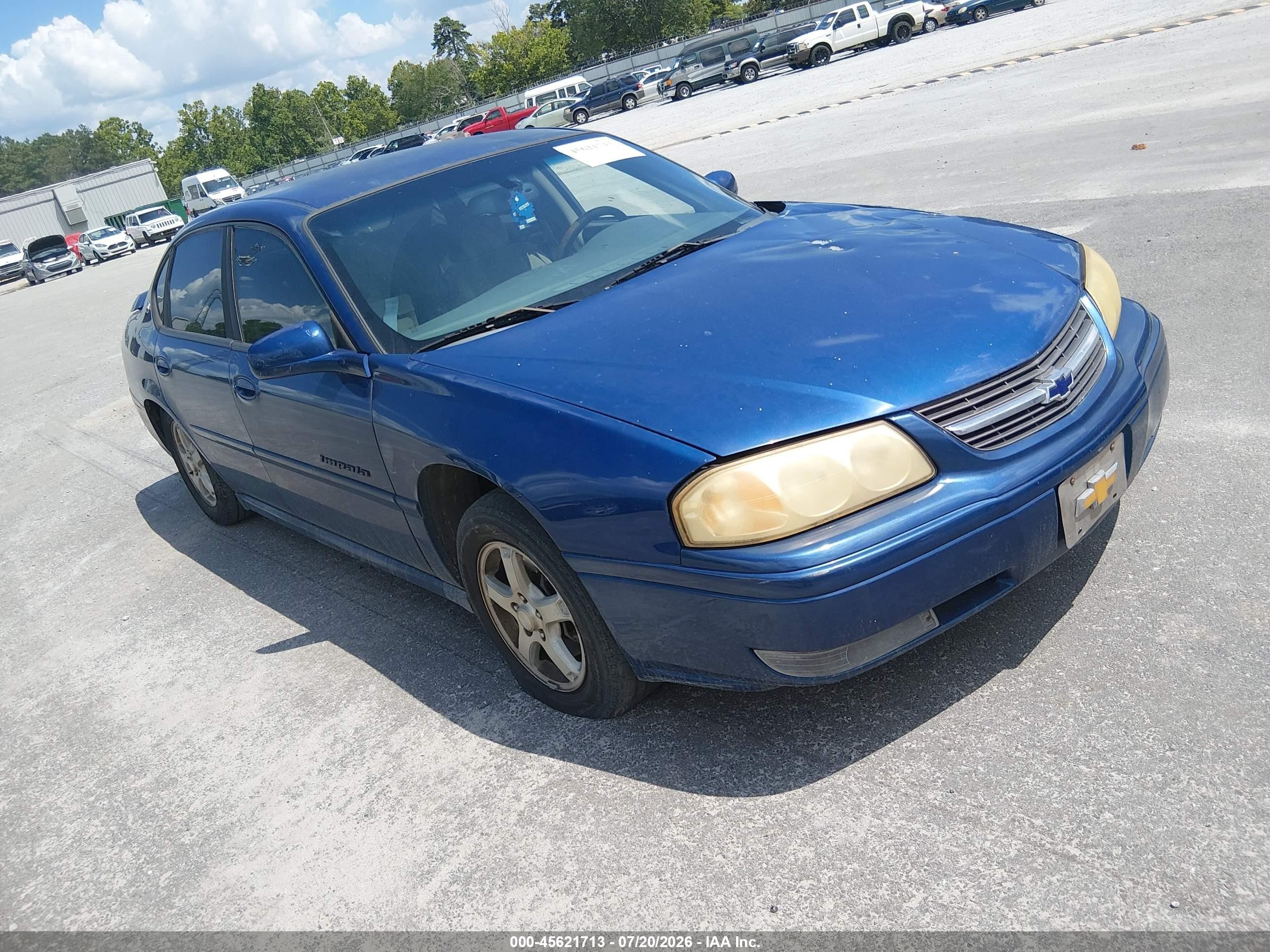 2004 Chevrolet Impala Ls Blue vin: 2G1WH55K949261769