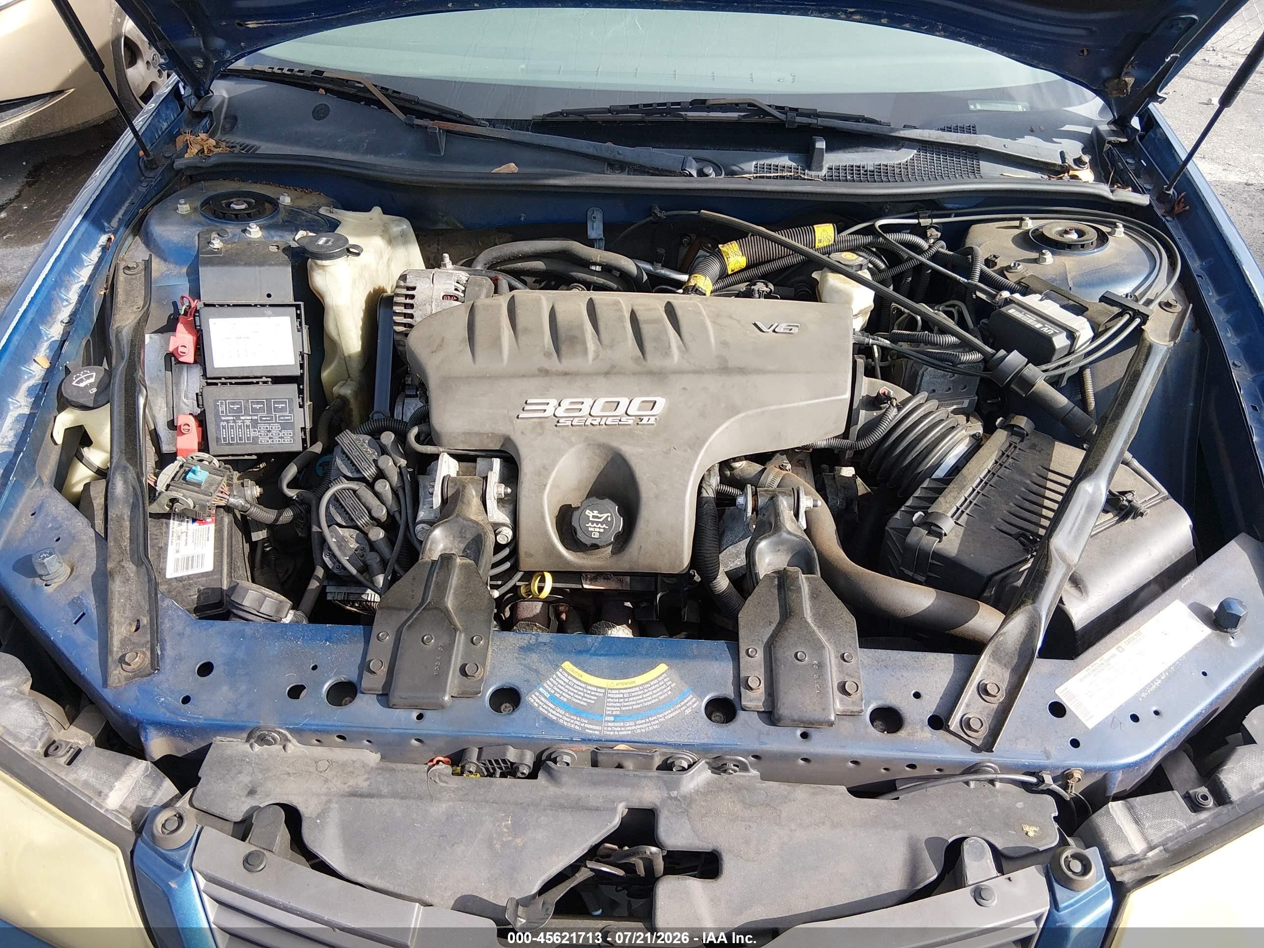 2004 Chevrolet Impala Ls Blue vin: 2G1WH55K949261769