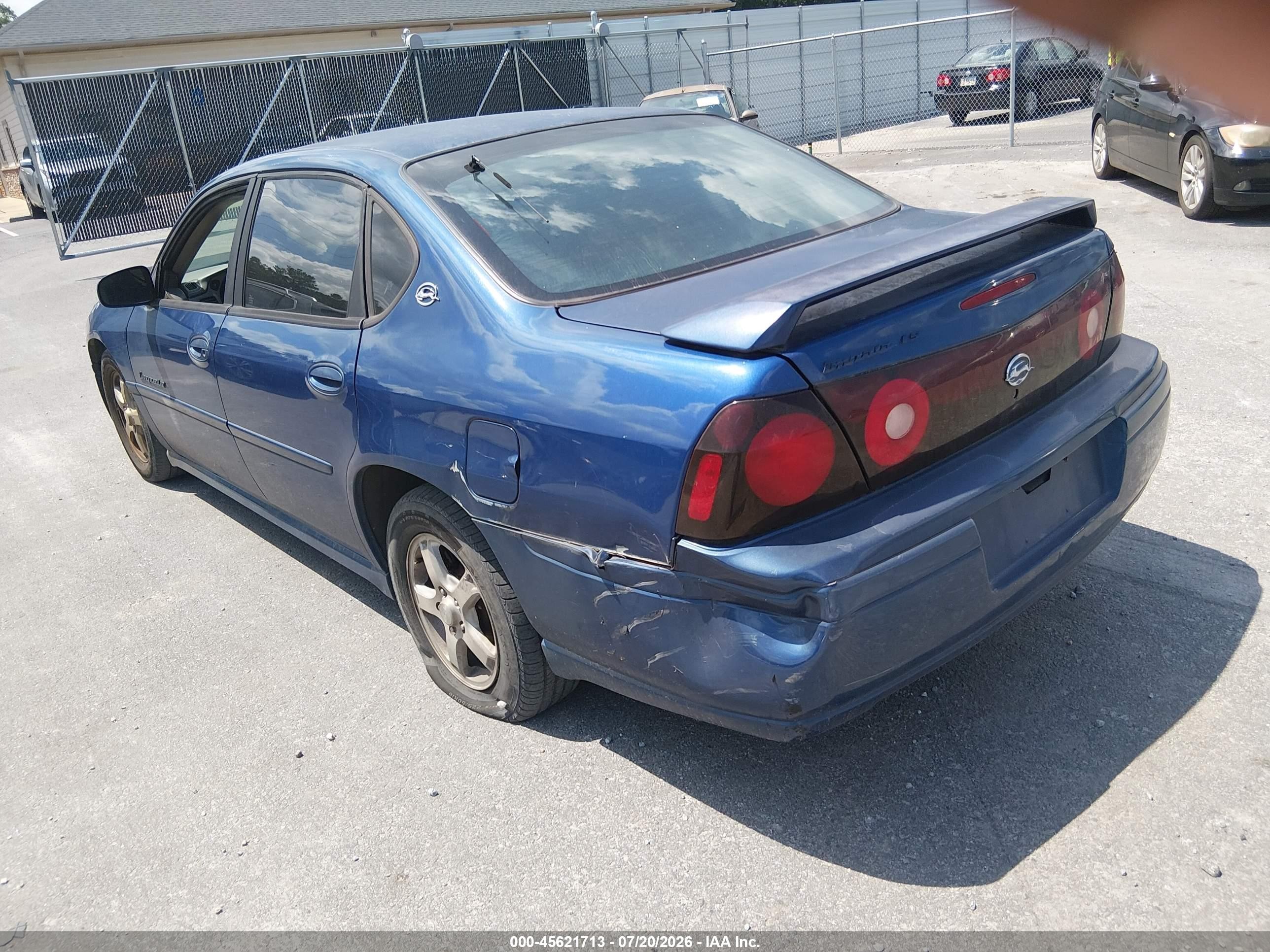 2004 Chevrolet Impala Ls Blue vin: 2G1WH55K949261769