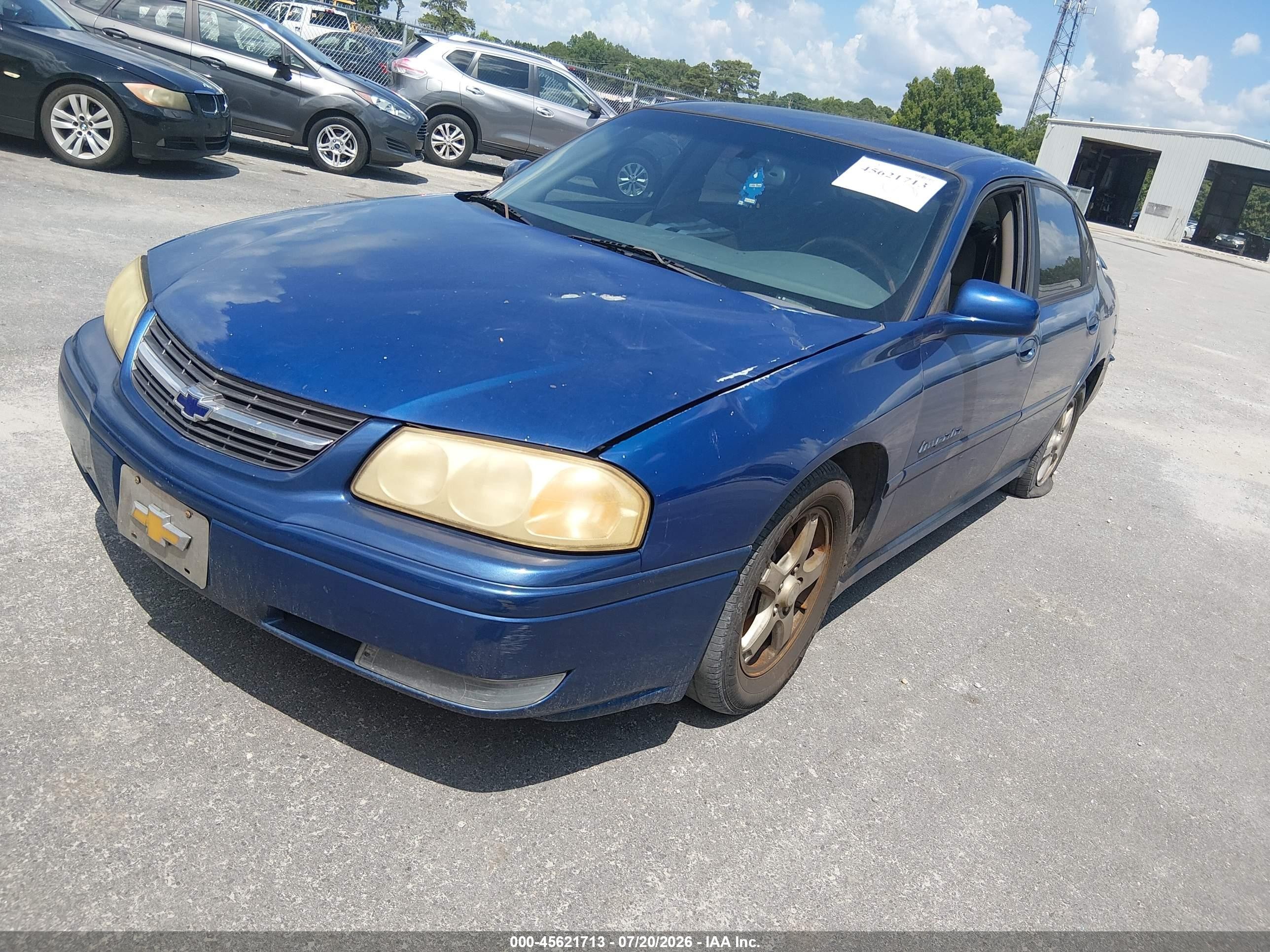 2004 Chevrolet Impala Ls Blue vin: 2G1WH55K949261769