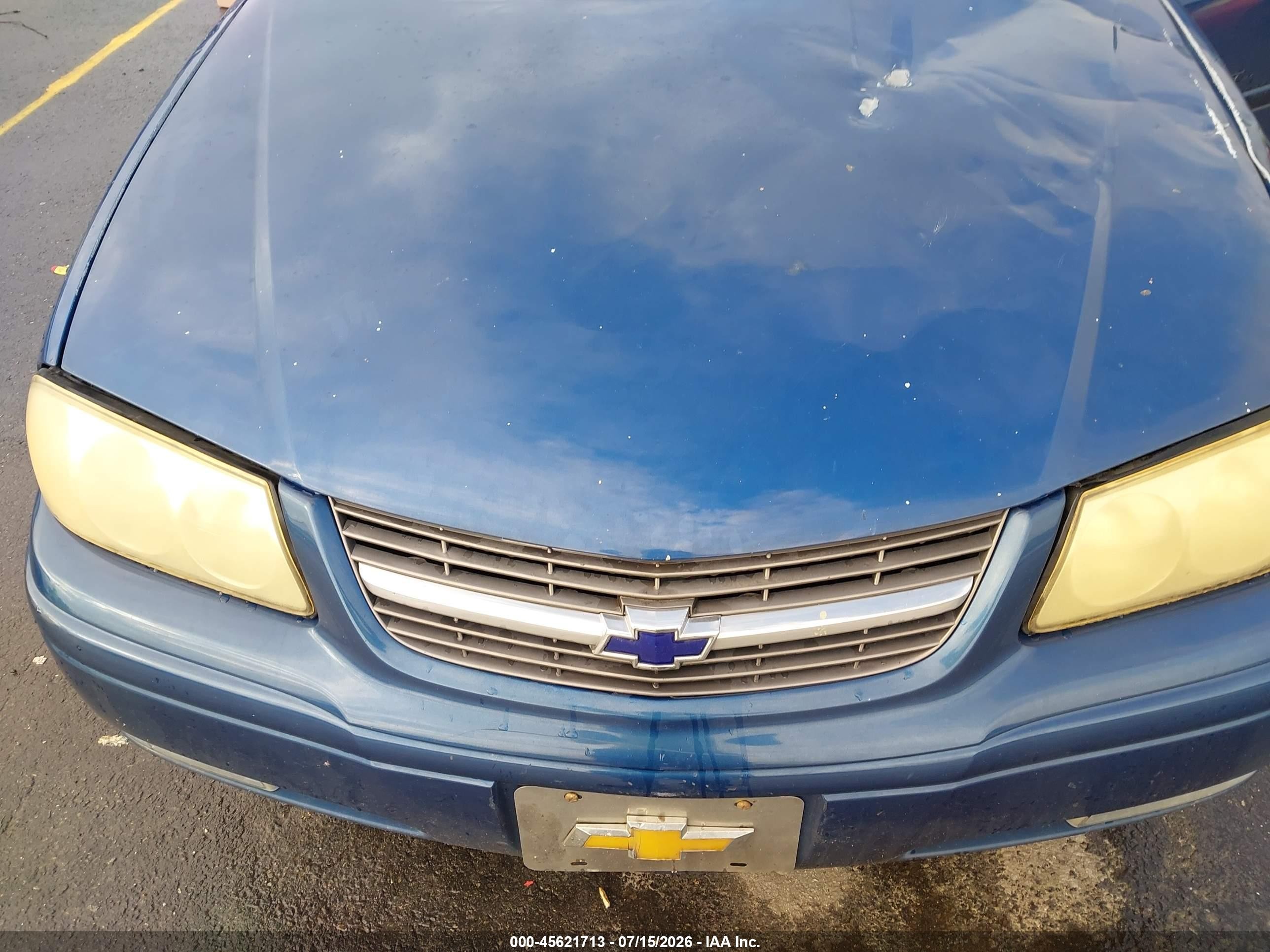 2004 Chevrolet Impala Ls Blue vin: 2G1WH55K949261769