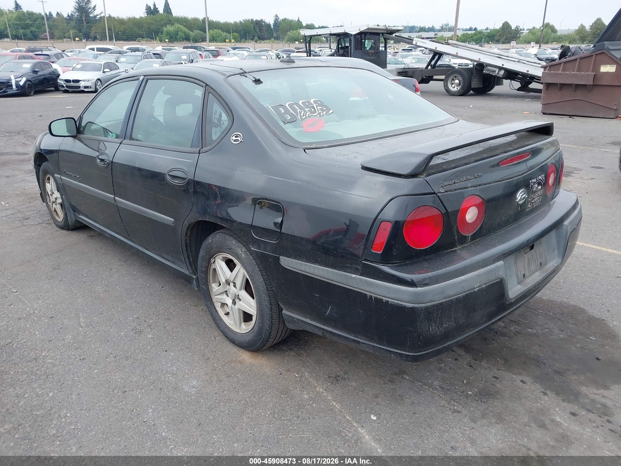 2003 Chevrolet Impala Ls Black vin: 2G1WH55KX39120661