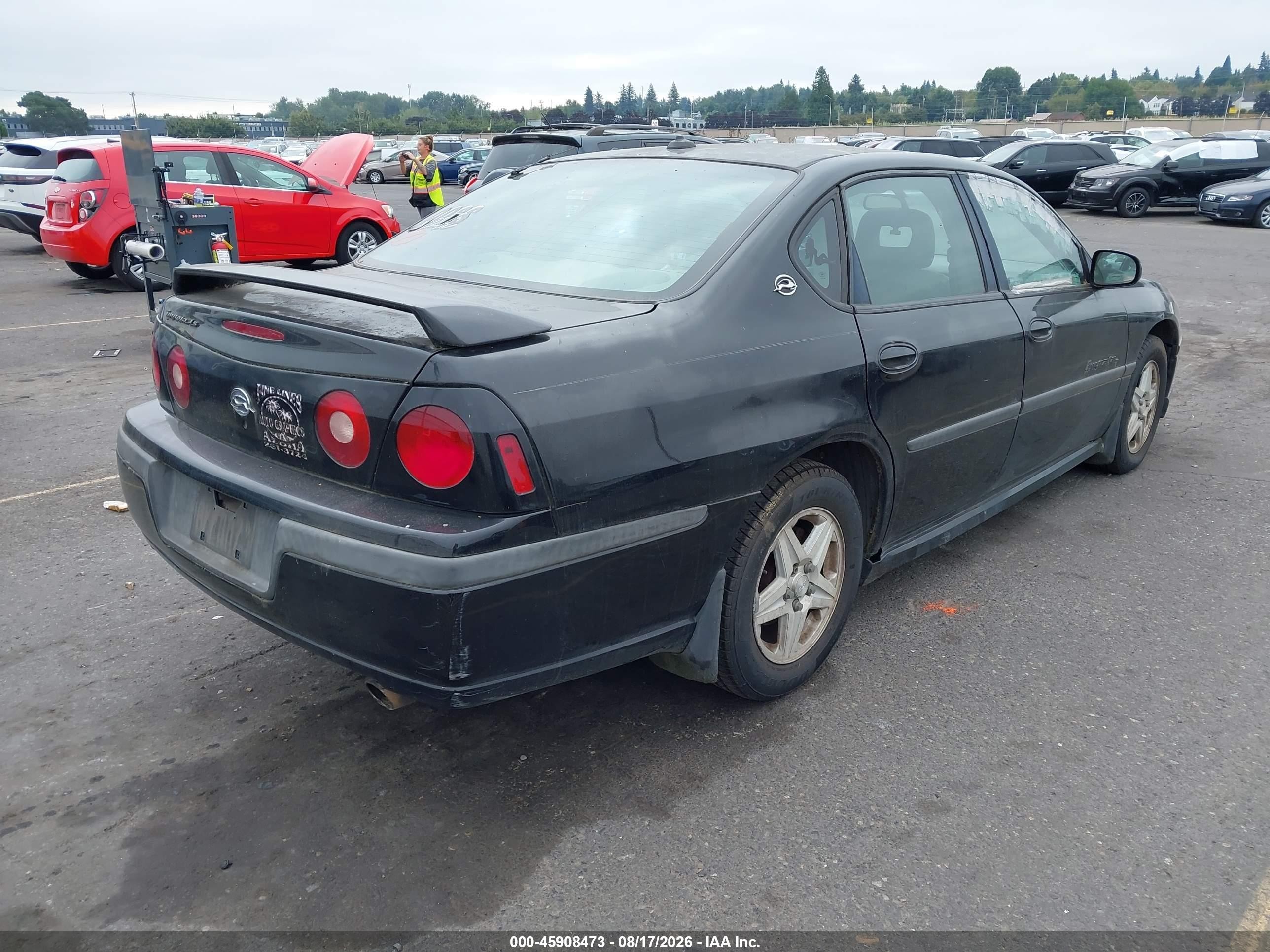 2003 Chevrolet Impala Ls Black vin: 2G1WH55KX39120661