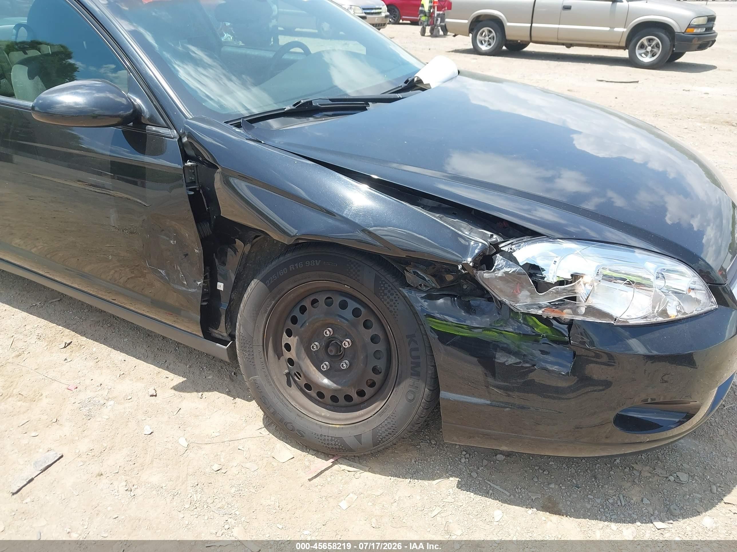 2006 Chevrolet Monte Carlo Ls Black vin: 2G1WJ15K269320032