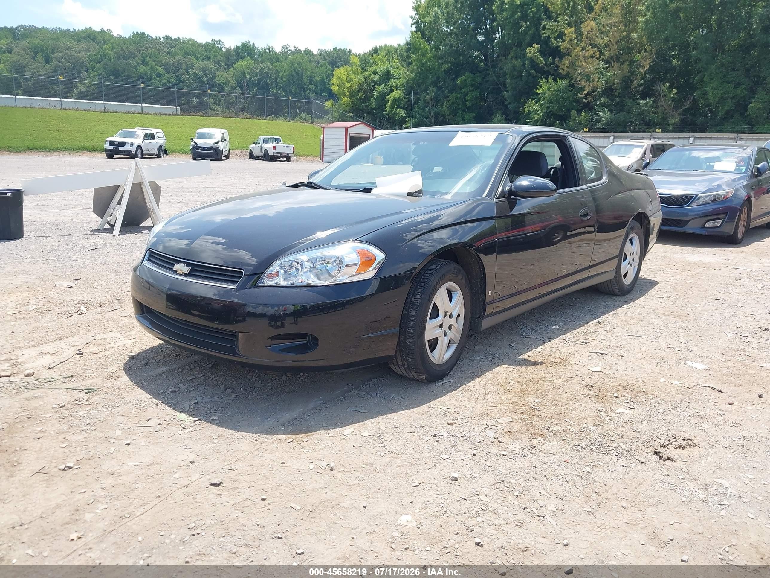 2006 Chevrolet Monte Carlo Ls Black vin: 2G1WJ15K269320032