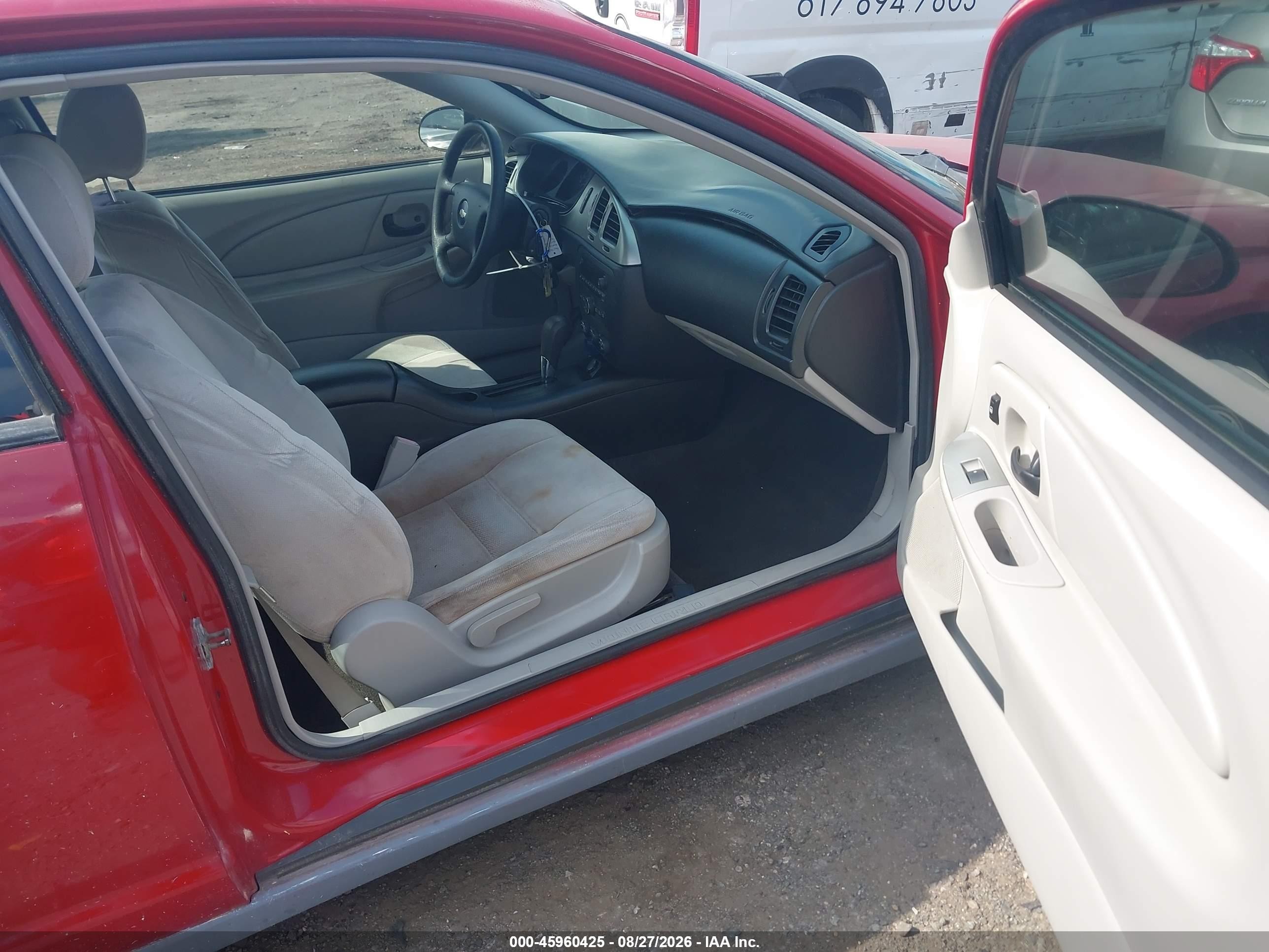 2007 Chevrolet Monte Carlo Ls Red vin: 2G1WJ15K379180610