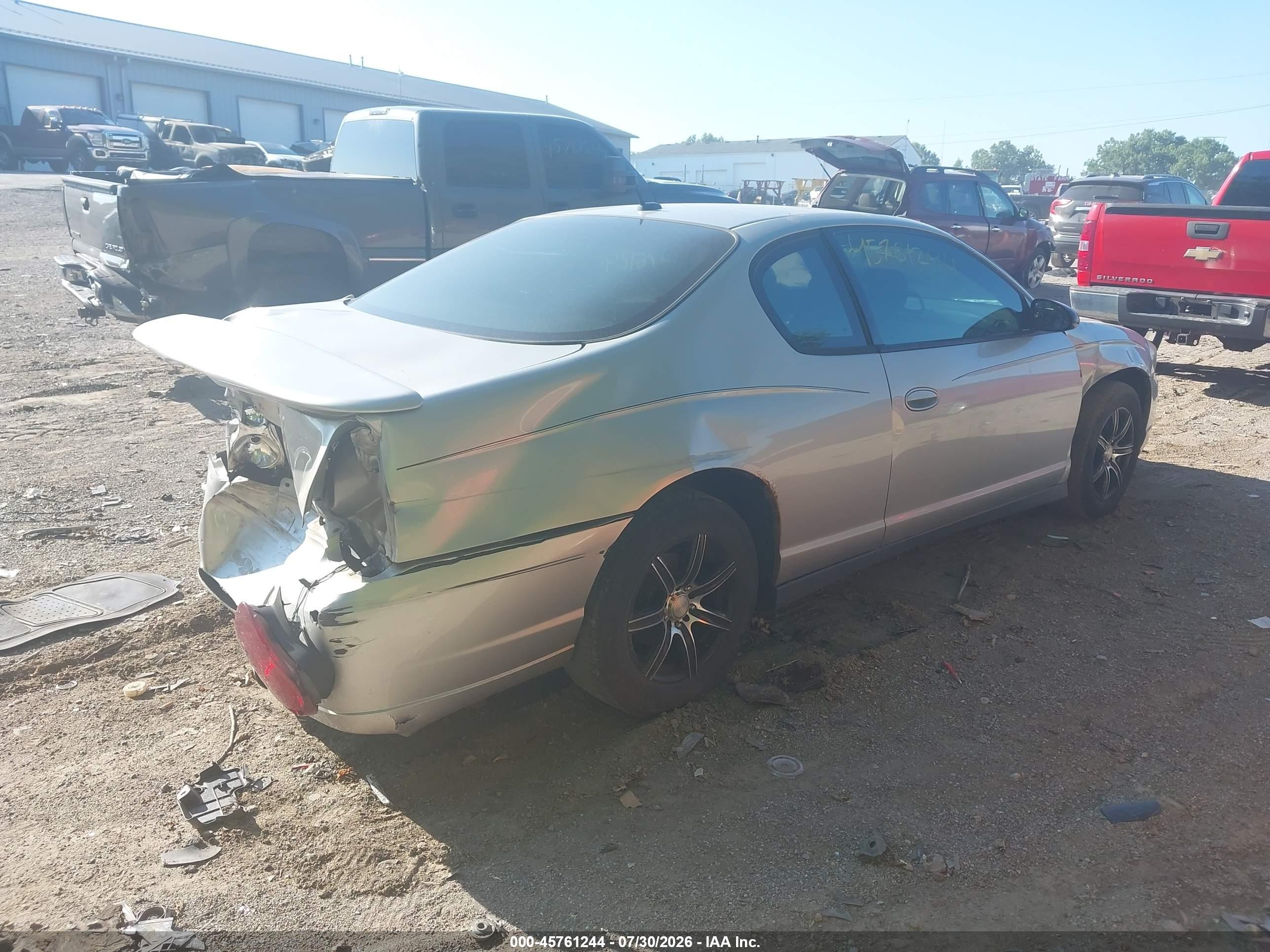 2006 Chevrolet Monte Carlo Ls Серебряный vin: 2G1WJ15K769211128