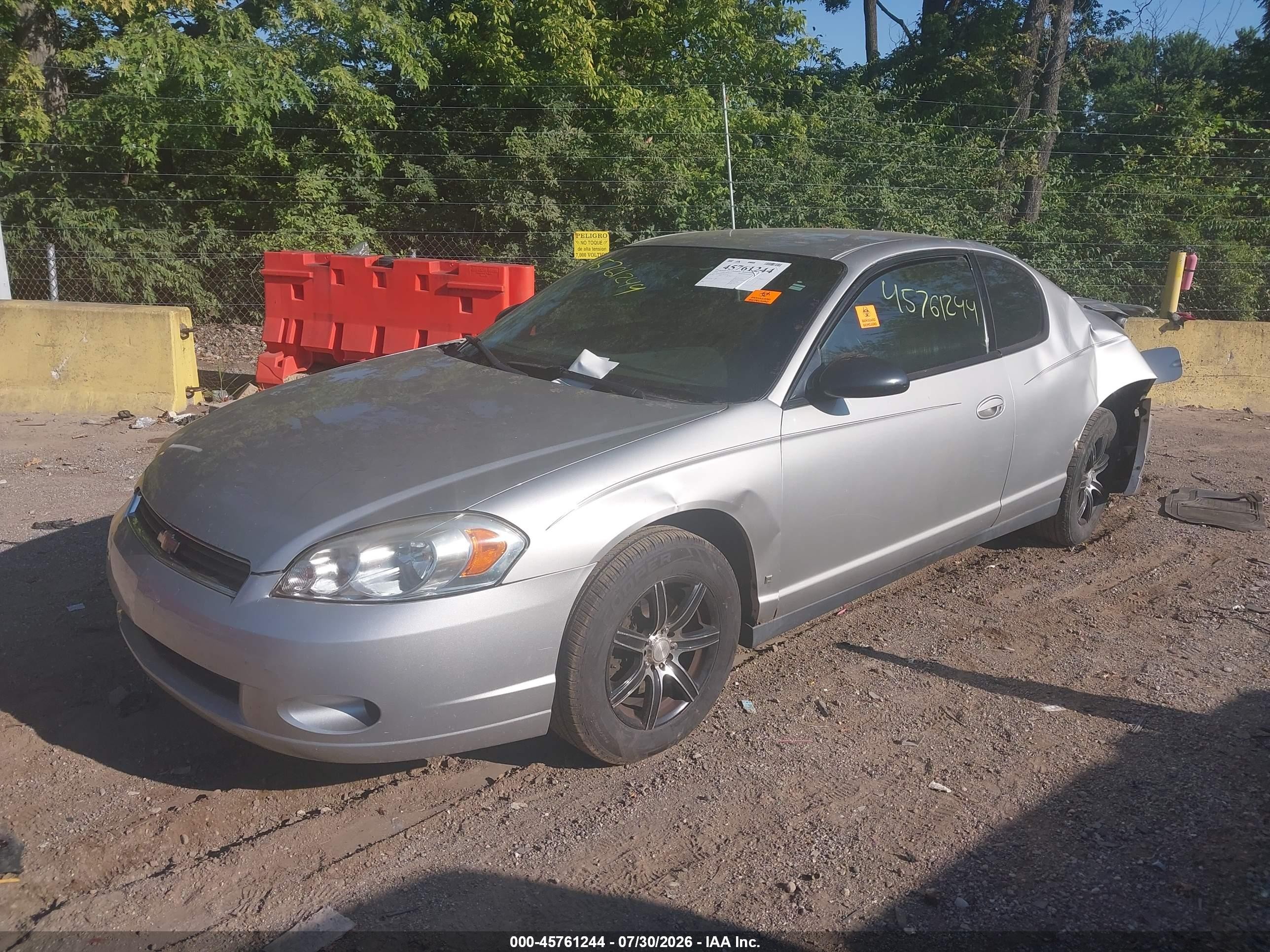 2006 Chevrolet Monte Carlo Ls Серебряный vin: 2G1WJ15K769211128
