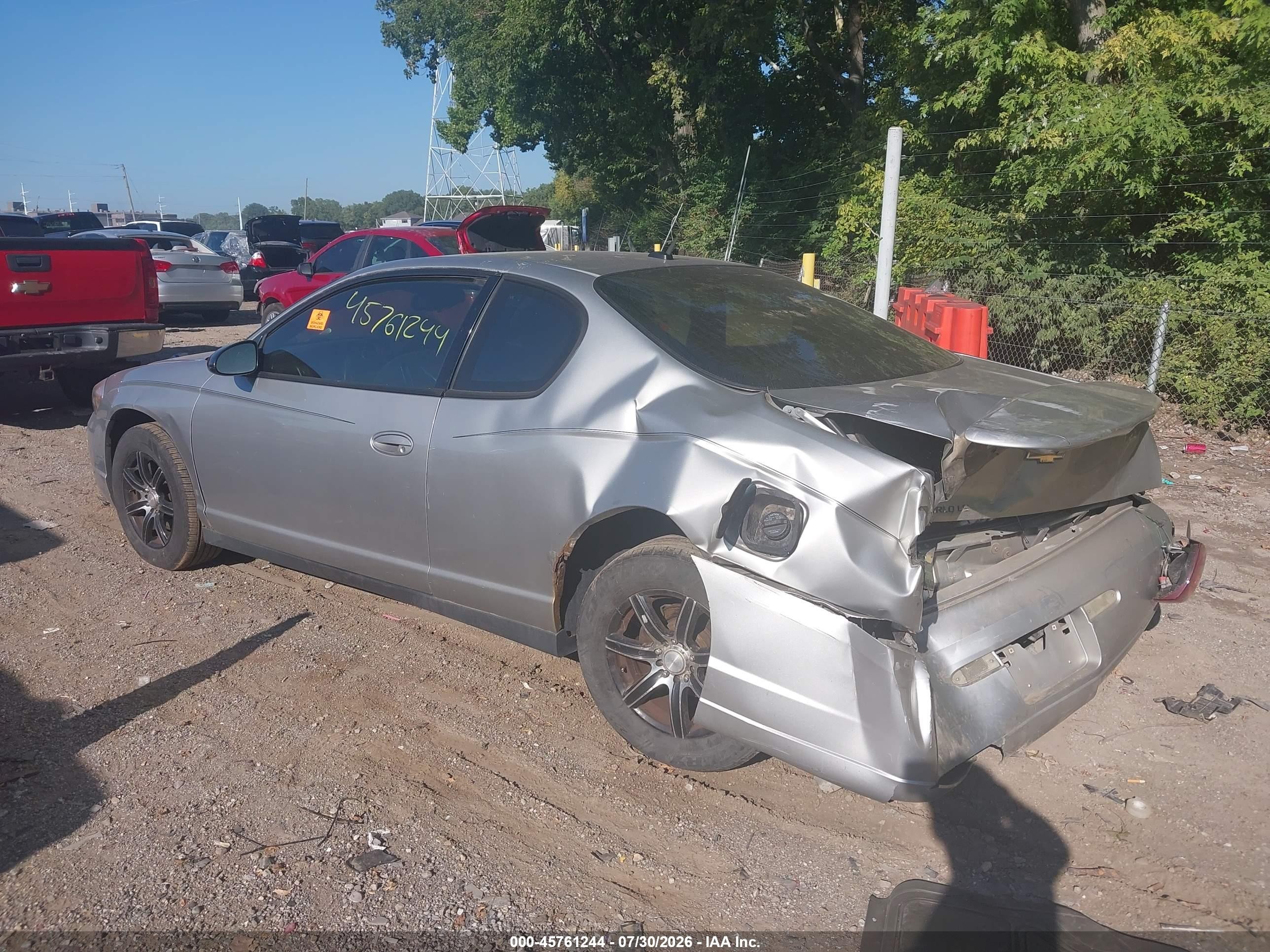 2006 Chevrolet Monte Carlo Ls Серебряный vin: 2G1WJ15K769211128