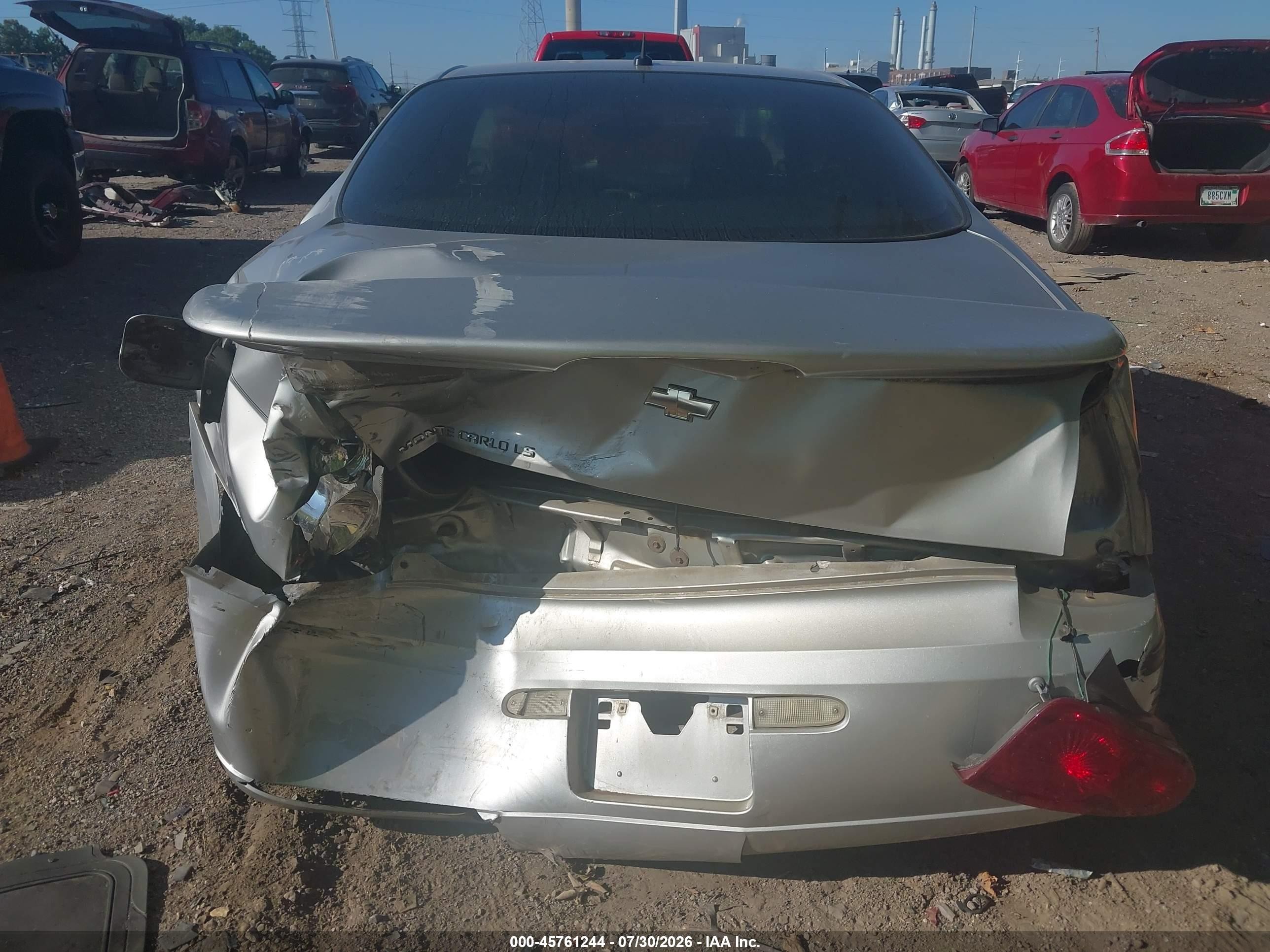 2006 Chevrolet Monte Carlo Ls Серебряный vin: 2G1WJ15K769211128