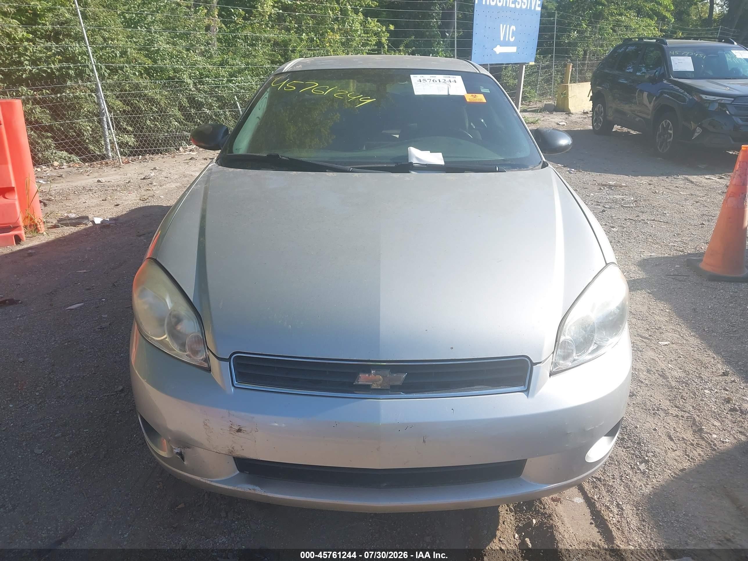 2006 Chevrolet Monte Carlo Ls Серебряный vin: 2G1WJ15K769211128