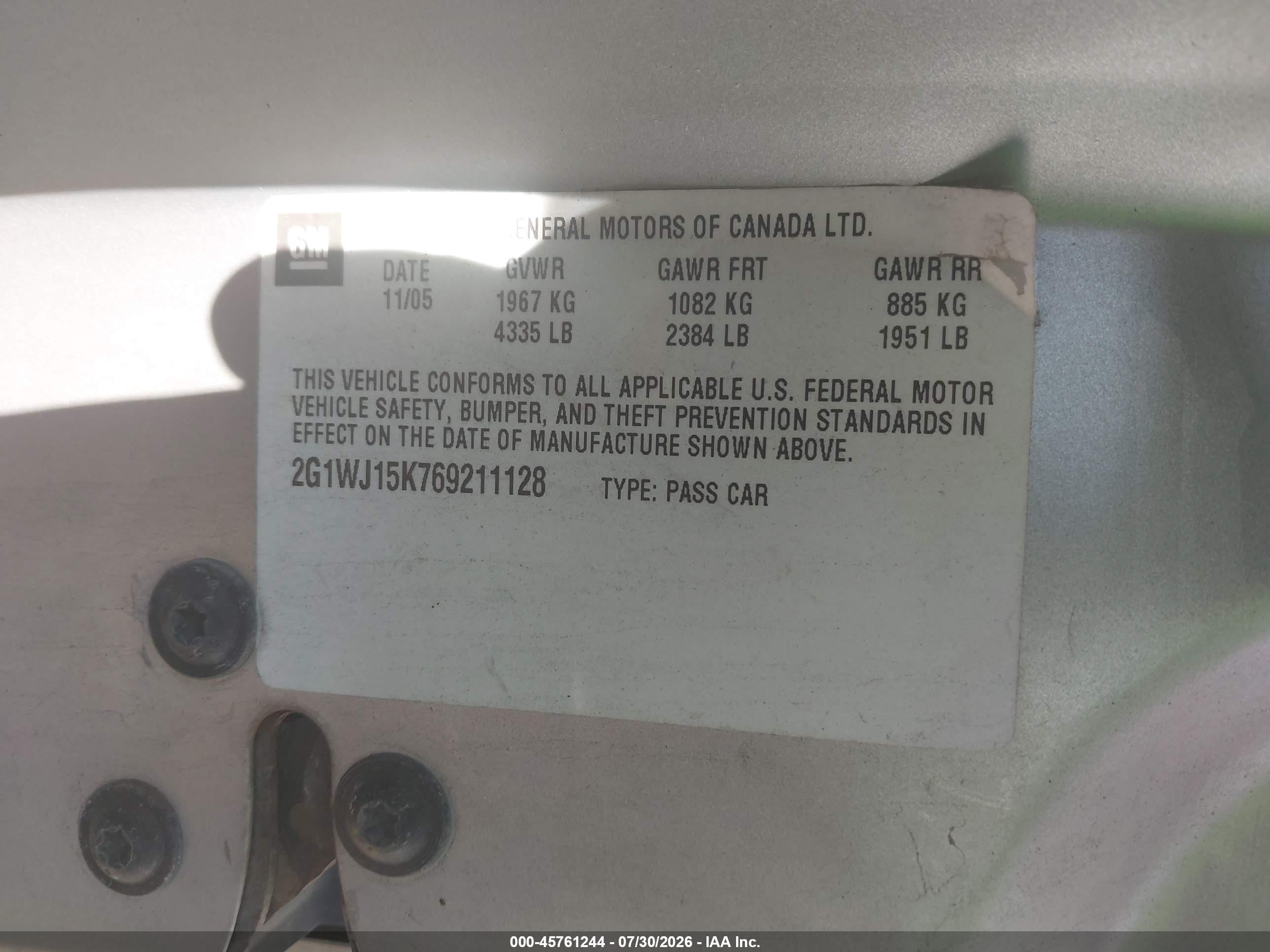 2006 Chevrolet Monte Carlo Ls Серебряный vin: 2G1WJ15K769211128