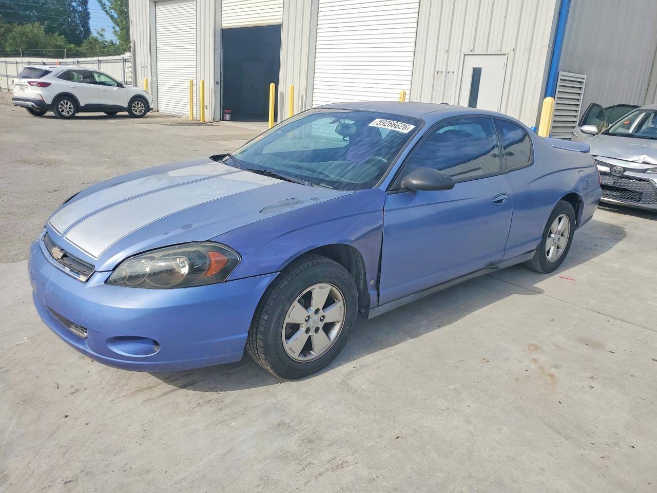 2006 Chevrolet Monte Carlo Ls Синий vin: 2G1WJ15K869307754