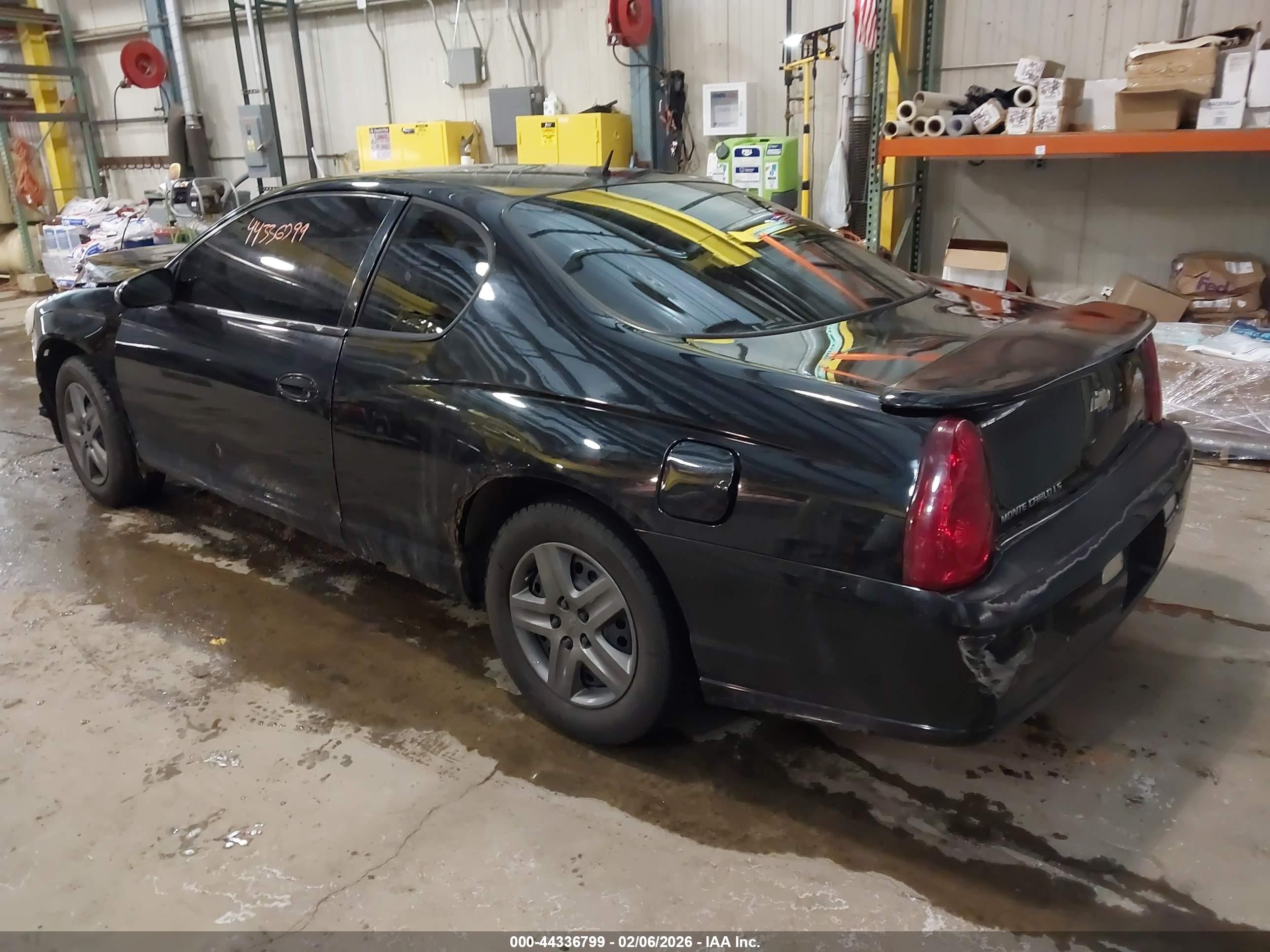 2007 Chevrolet Monte Carlo Ls Black vin: 2G1WJ15KX79307353