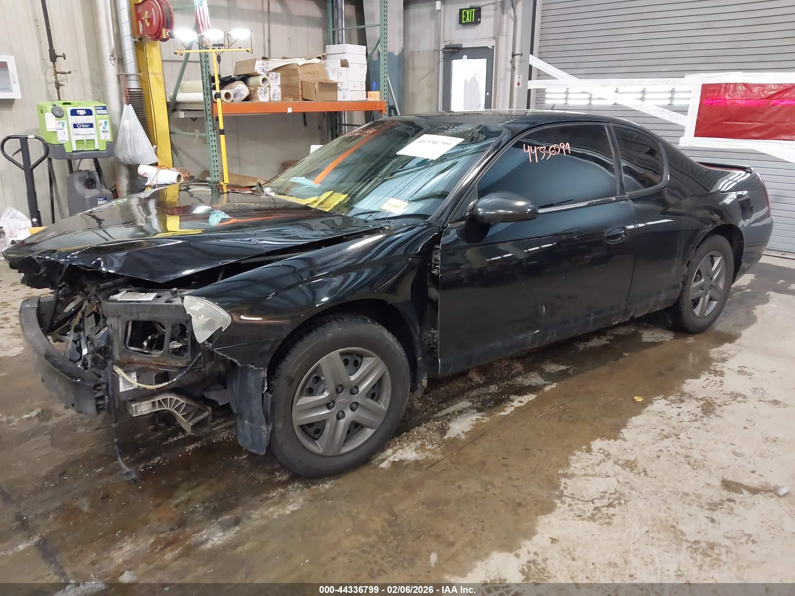 2007 Chevrolet Monte Carlo Ls Black vin: 2G1WJ15KX79307353