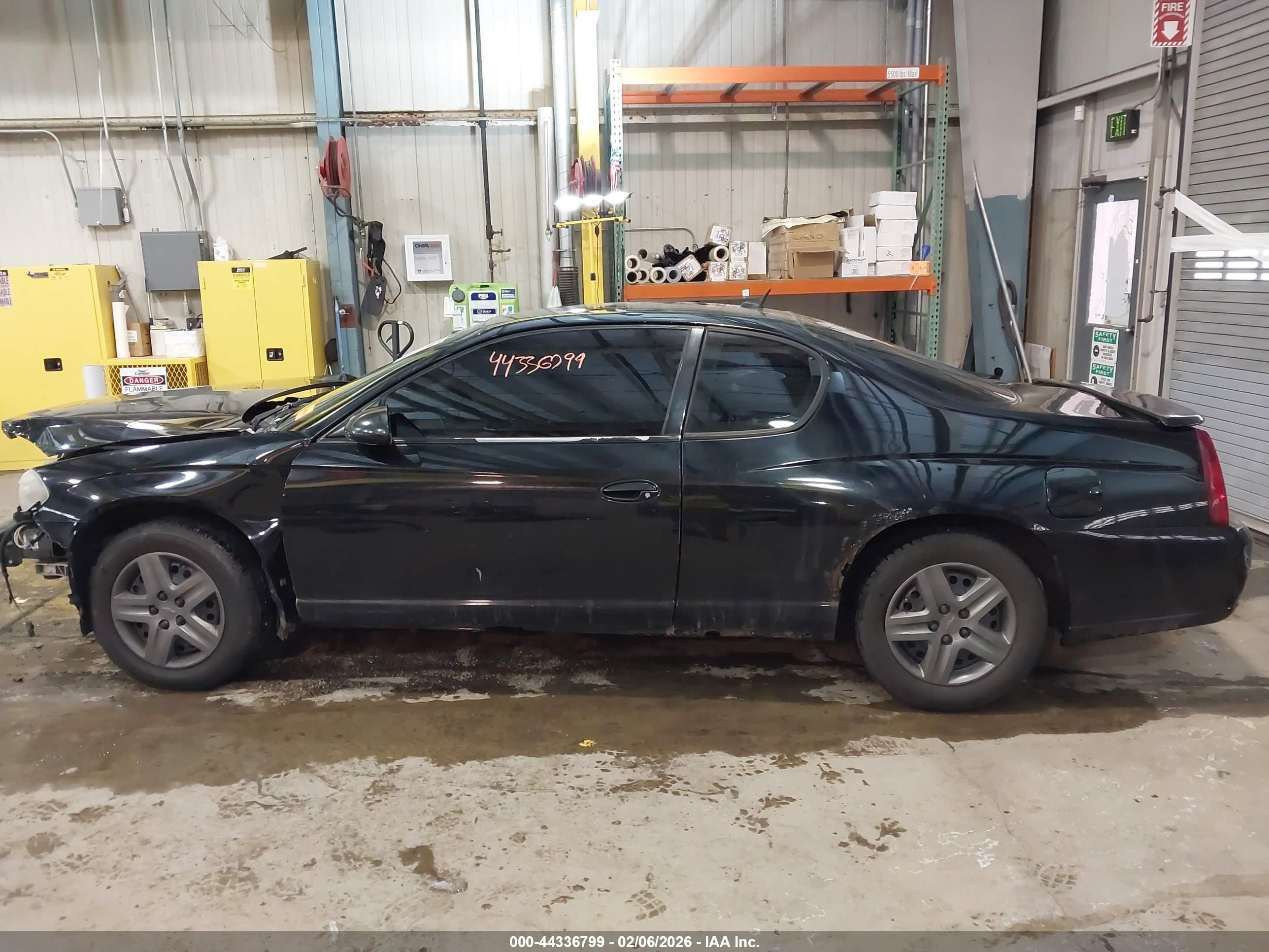 2007 Chevrolet Monte Carlo Ls Black vin: 2G1WJ15KX79307353