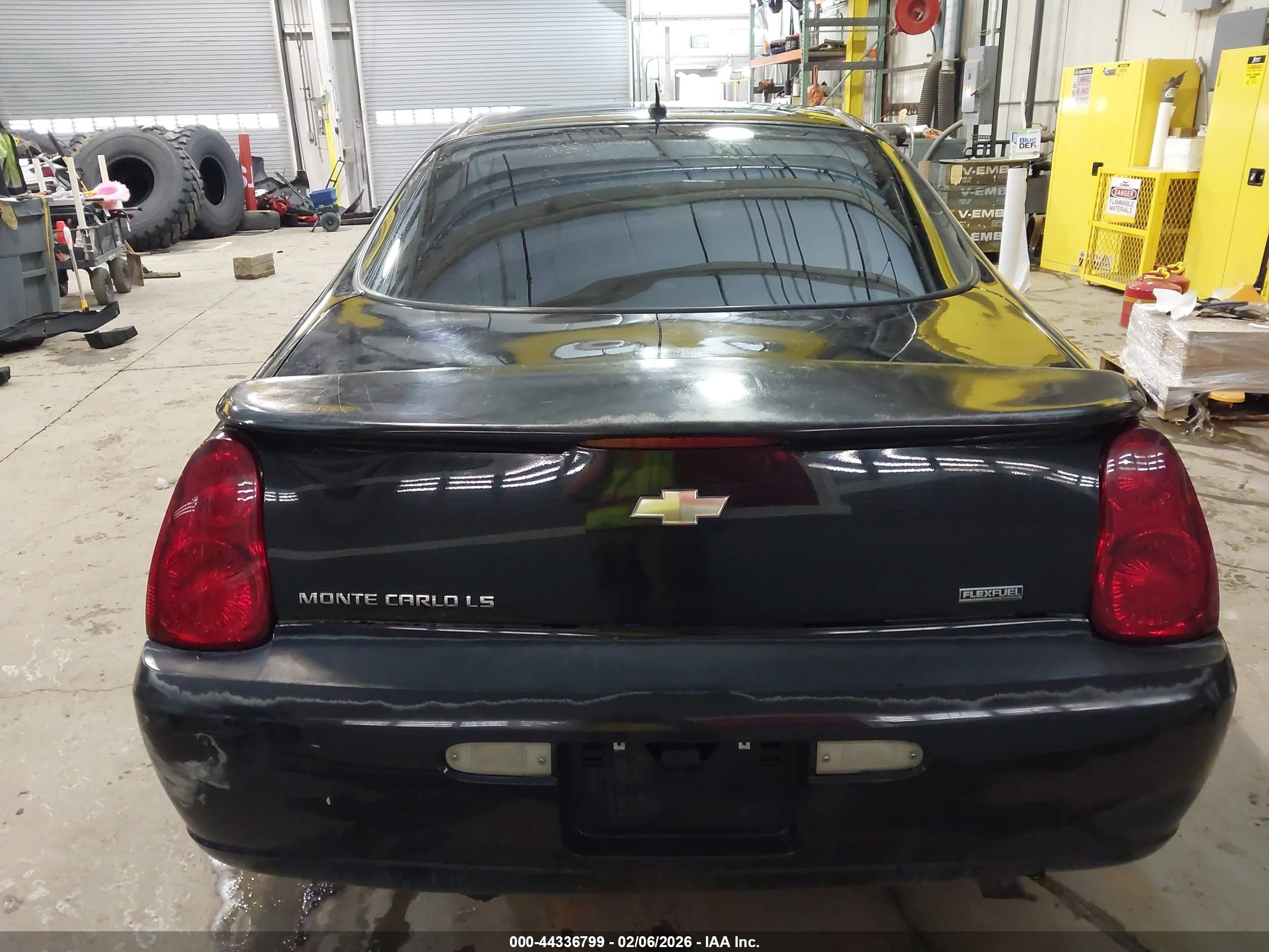 2007 Chevrolet Monte Carlo Ls Black vin: 2G1WJ15KX79307353
