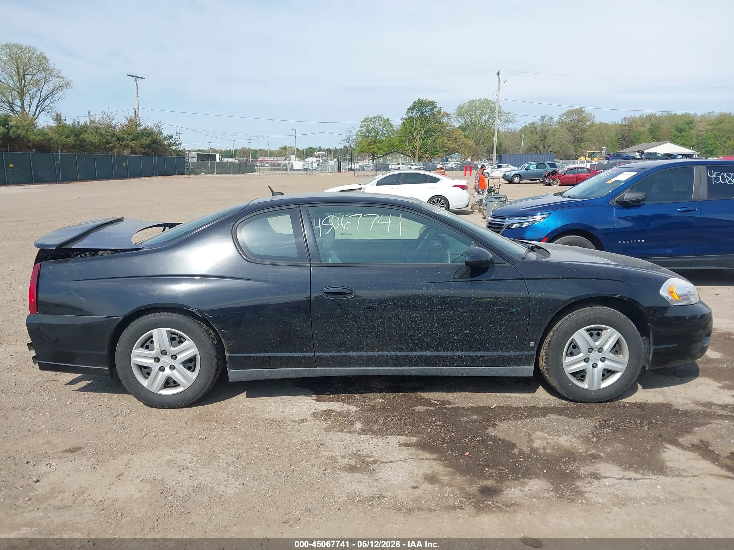 2007 Chevrolet Monte Carlo Ls Black vin: 2G1WJ16K979252361