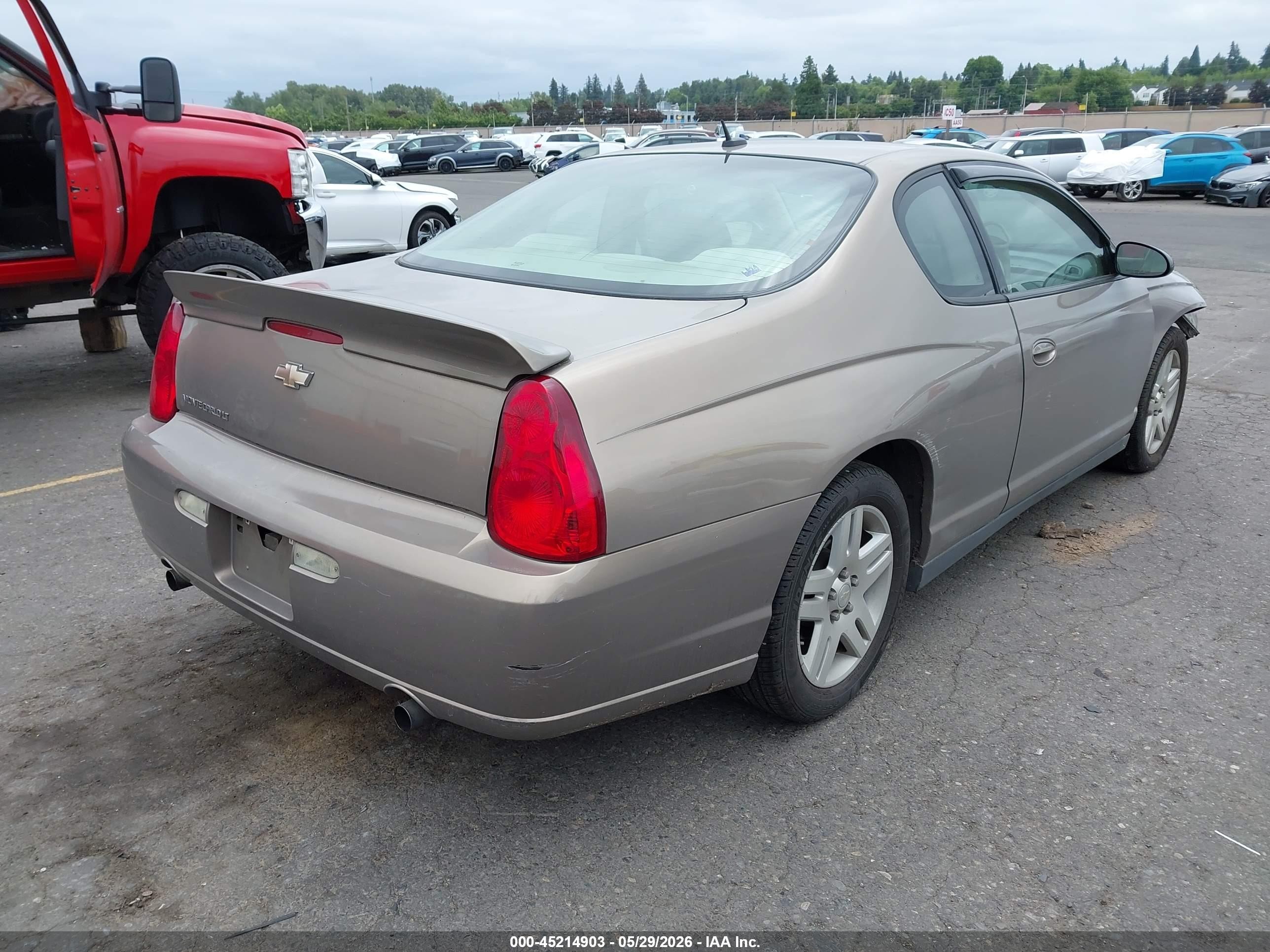 2006 Chevrolet Monte Carlo Lt Brown vin: 2G1WK151969301224