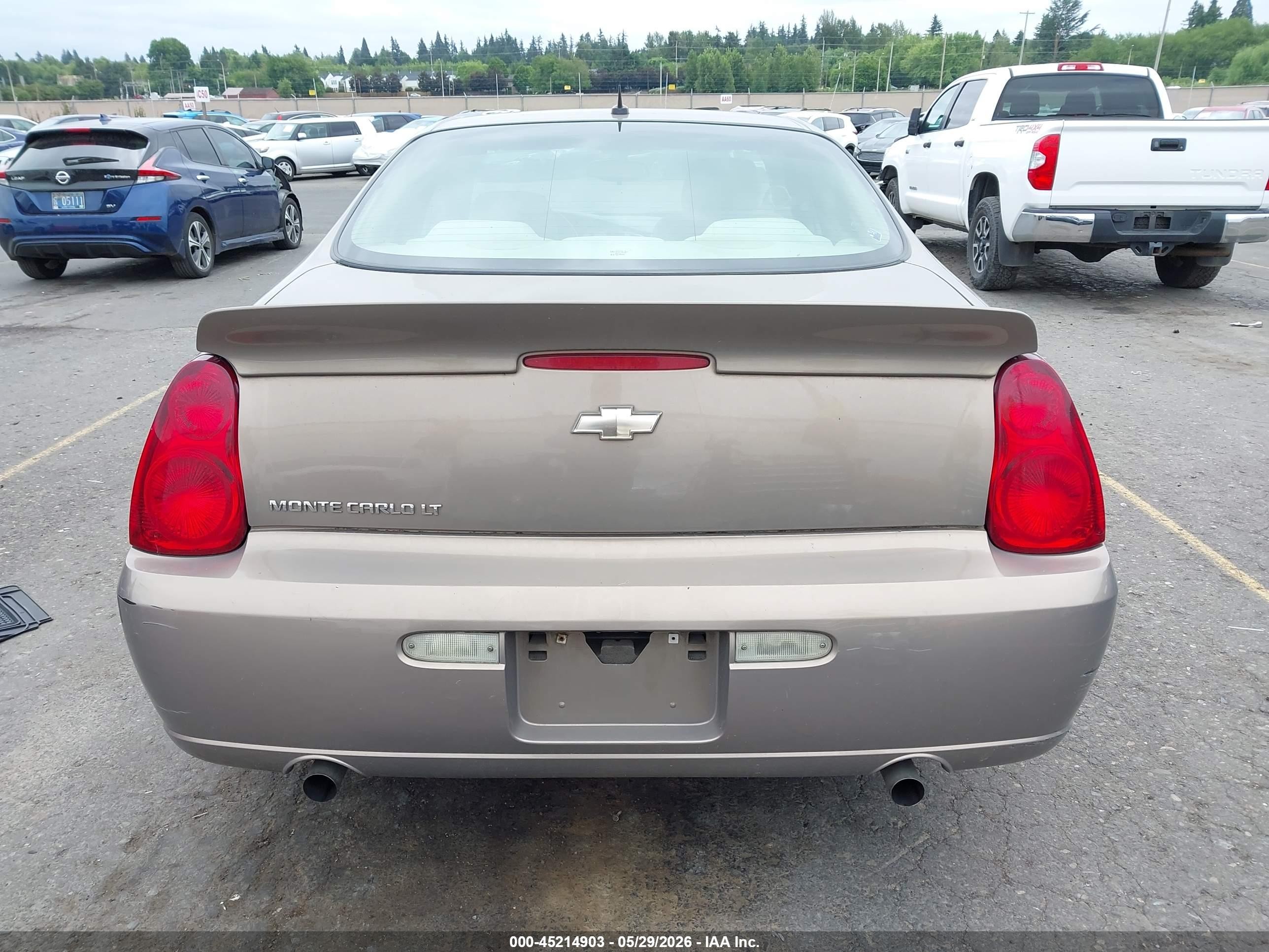 2006 Chevrolet Monte Carlo Lt Brown vin: 2G1WK151969301224
