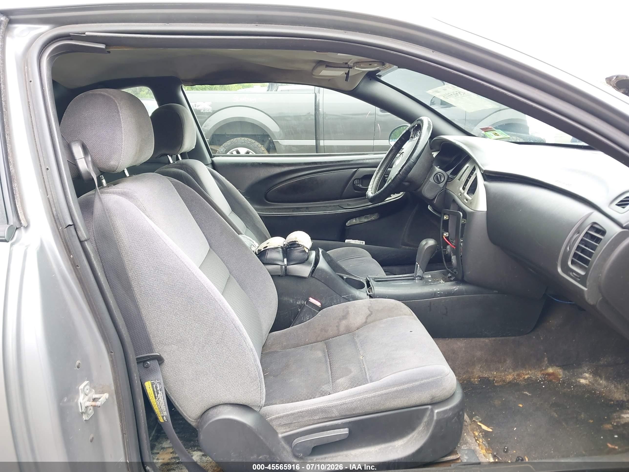 2006 Chevrolet Monte Carlo Lt Gray vin: 2G1WK151X69212634