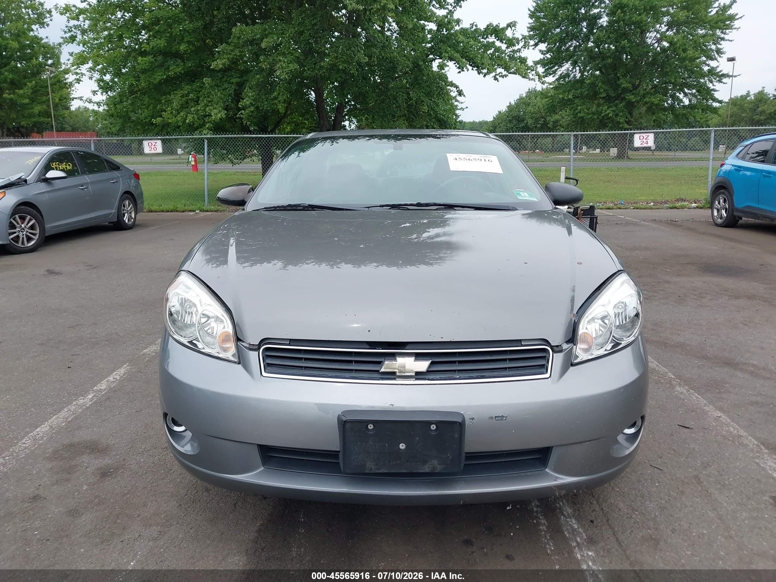 2006 Chevrolet Monte Carlo Lt Gray vin: 2G1WK151X69212634