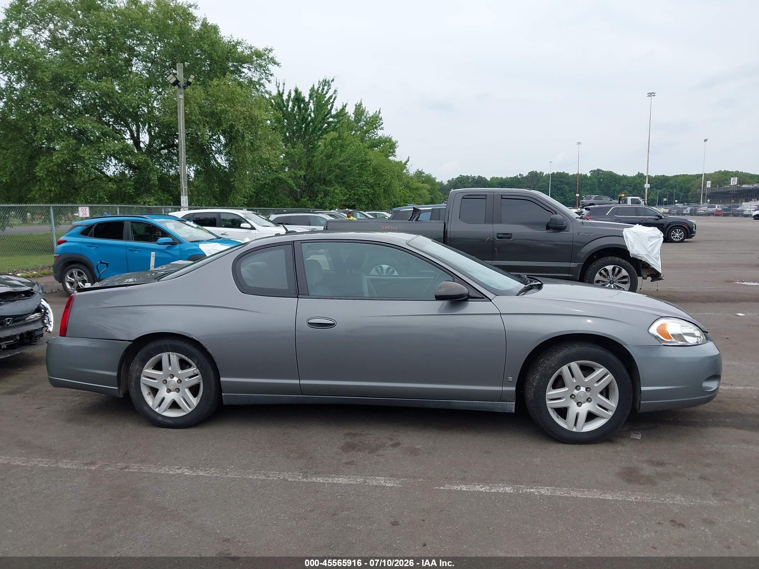 2006 Chevrolet Monte Carlo Lt Gray vin: 2G1WK151X69212634