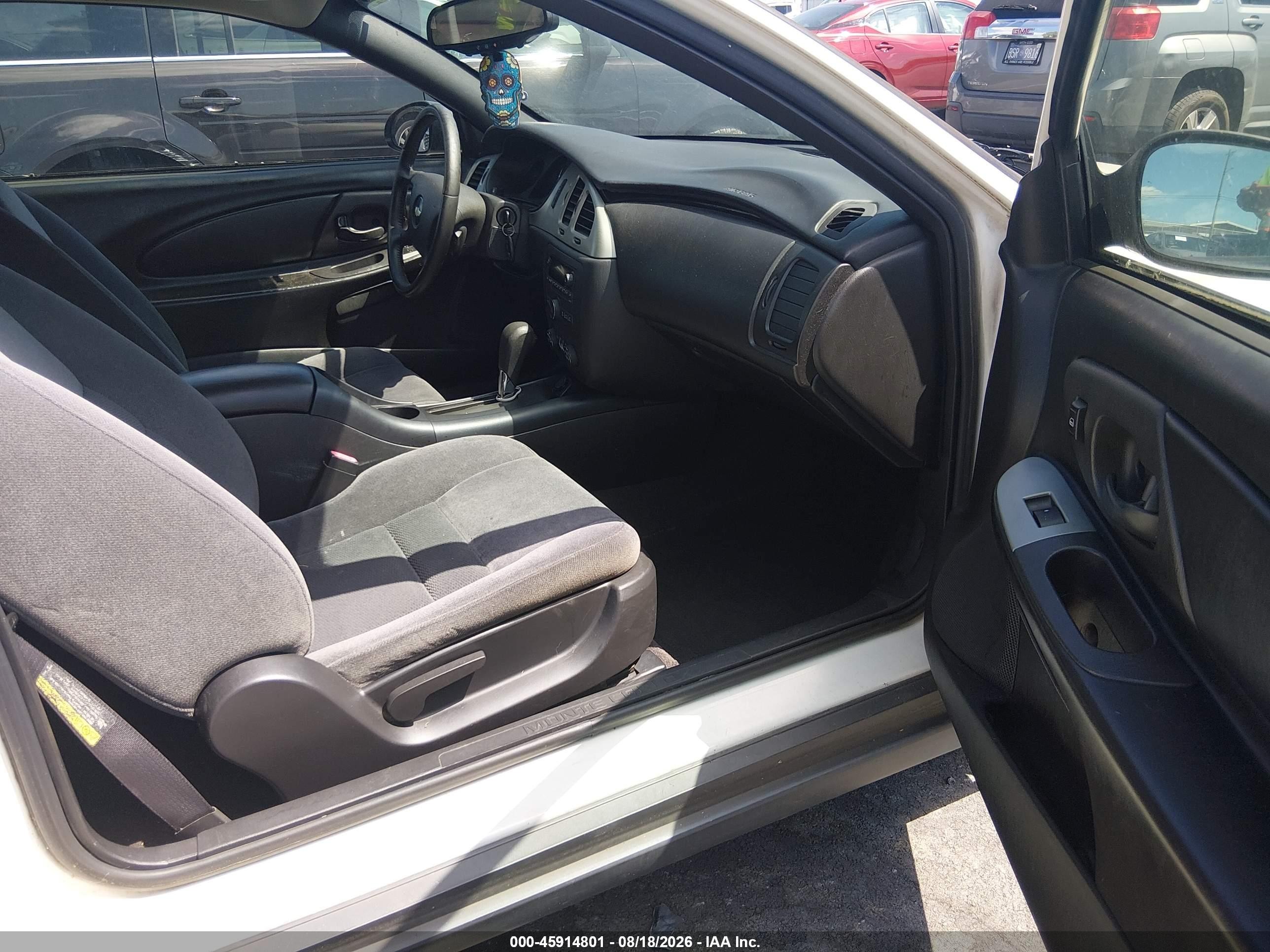 2006 Chevrolet Monte Carlo Lt White vin: 2G1WK151X69338301