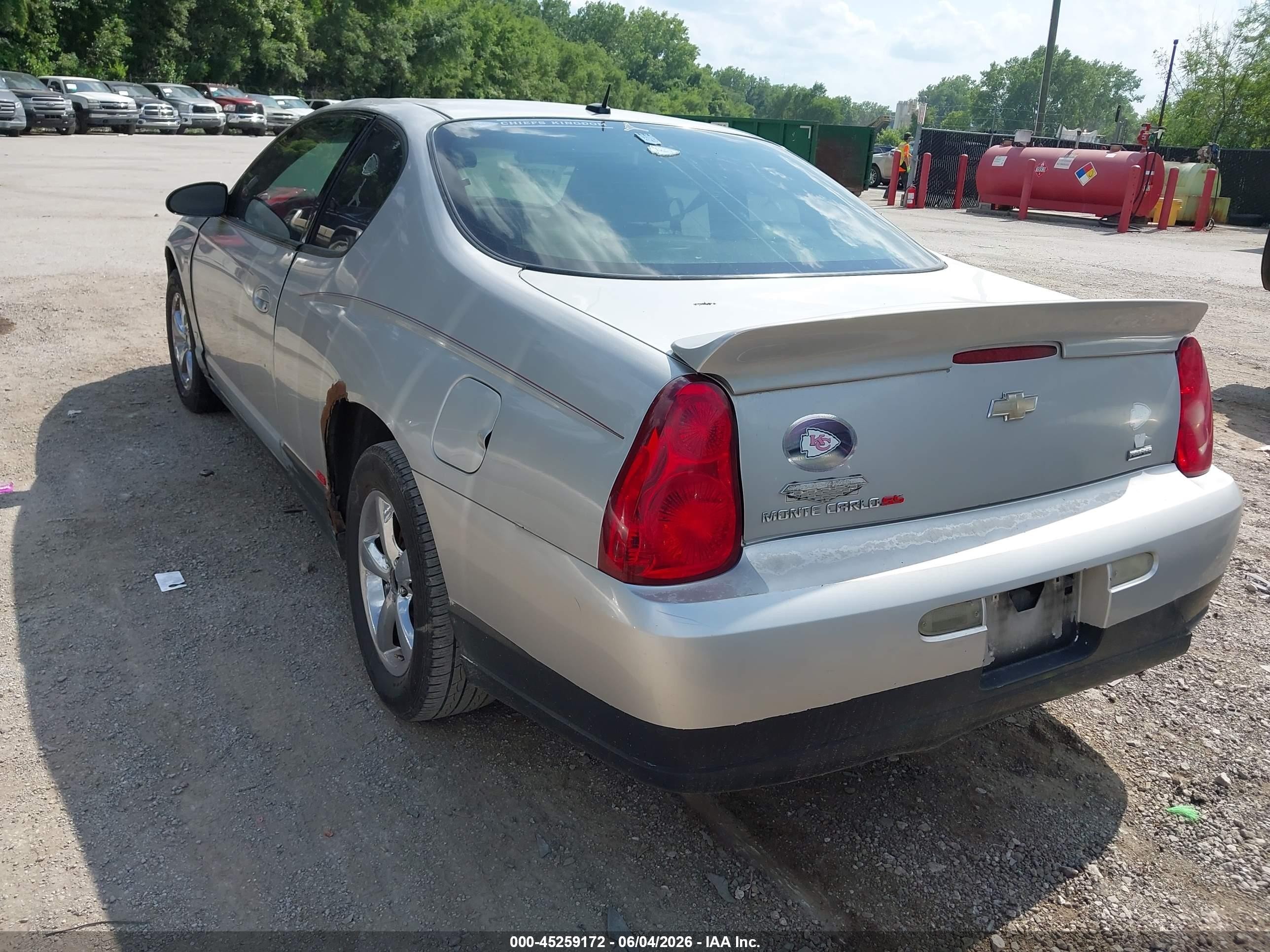 2007 Chevrolet Monte Carlo Lt Gray vin: 2G1WK15K479306566