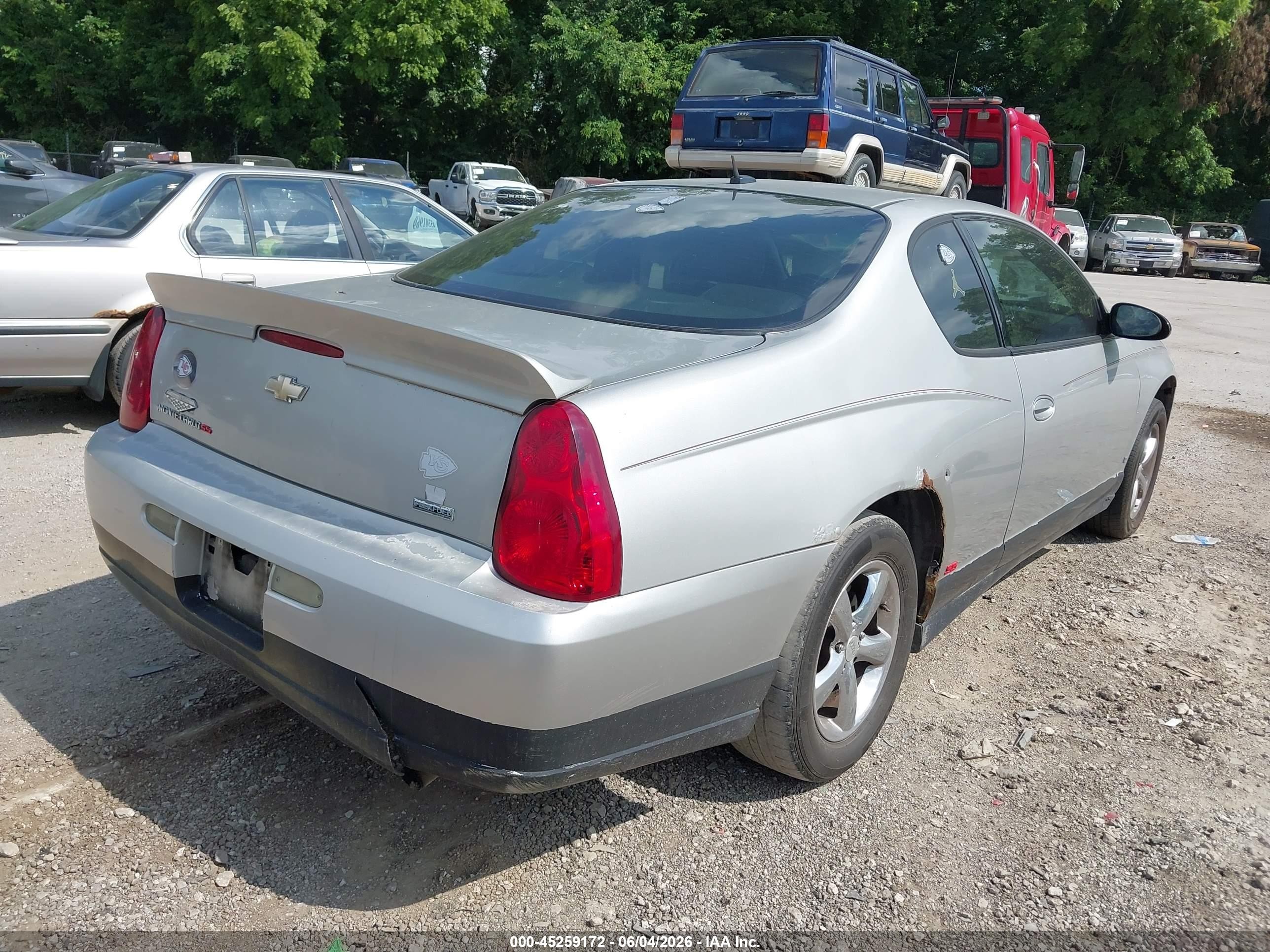 2007 Chevrolet Monte Carlo Lt Gray vin: 2G1WK15K479306566