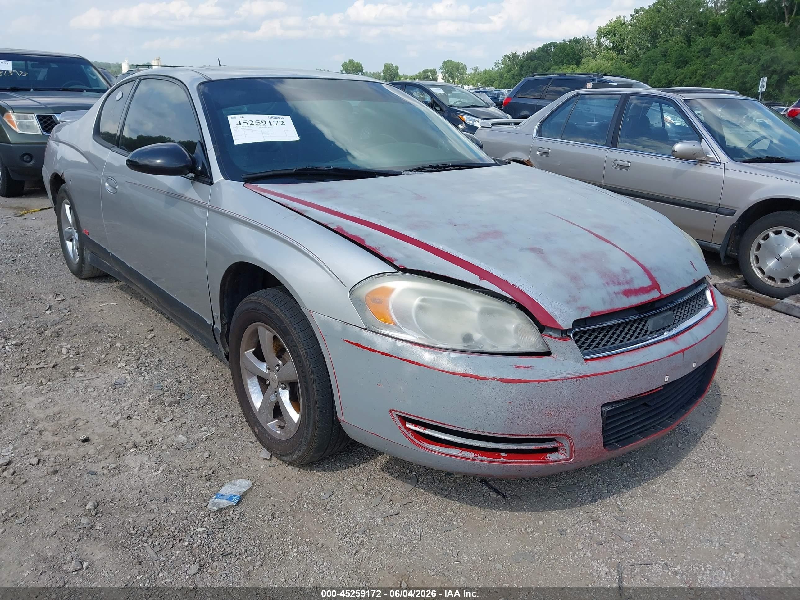2007 Chevrolet Monte Carlo Lt Gray vin: 2G1WK15K479306566