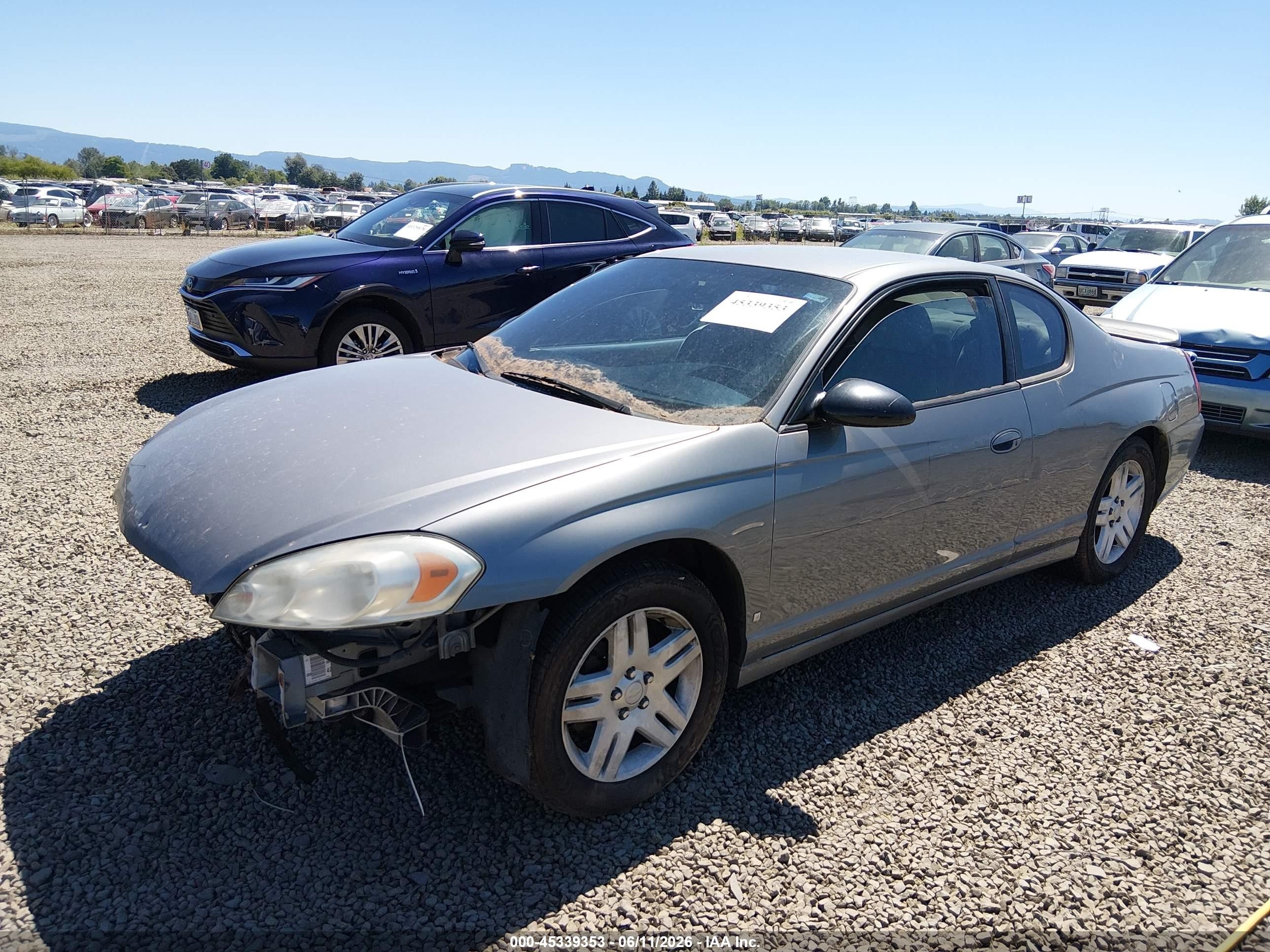 2007 Chevrolet Monte Carlo Lt Silver vin: 2G1WK15KX79117601