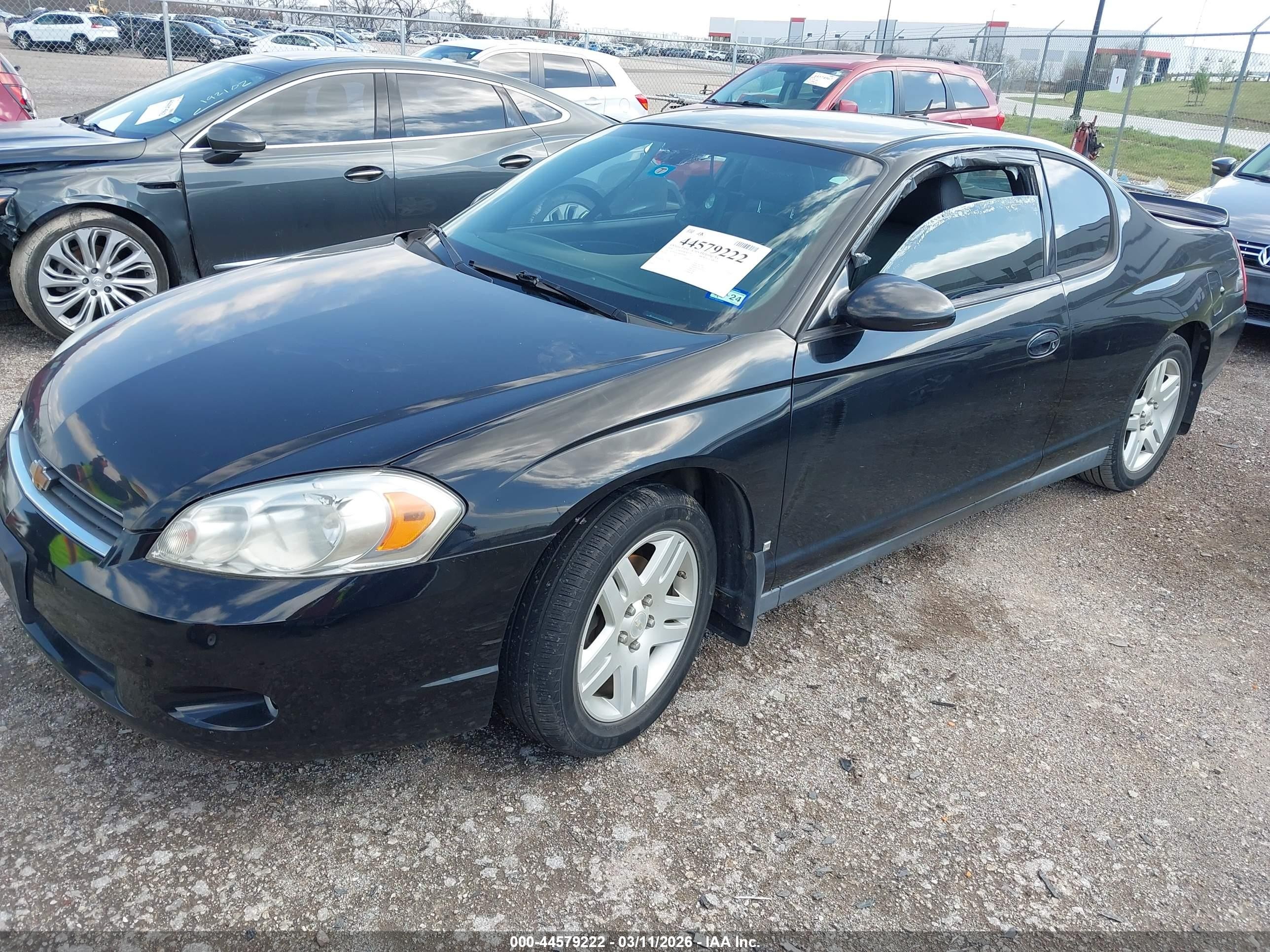 2006 Chevrolet Monte Carlo Lt Black vin: 2G1WK161469293984