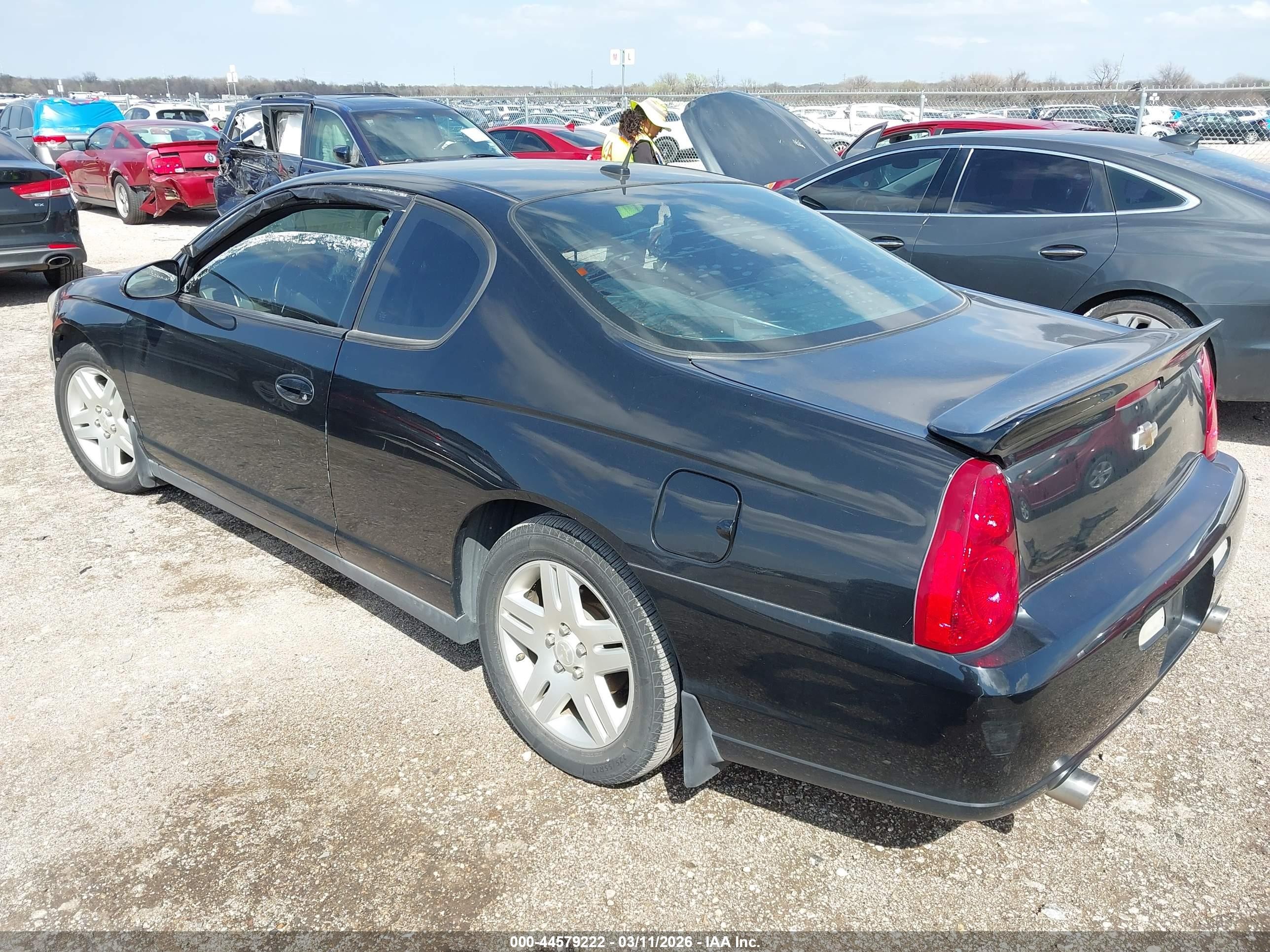 2006 Chevrolet Monte Carlo Lt Black vin: 2G1WK161469293984