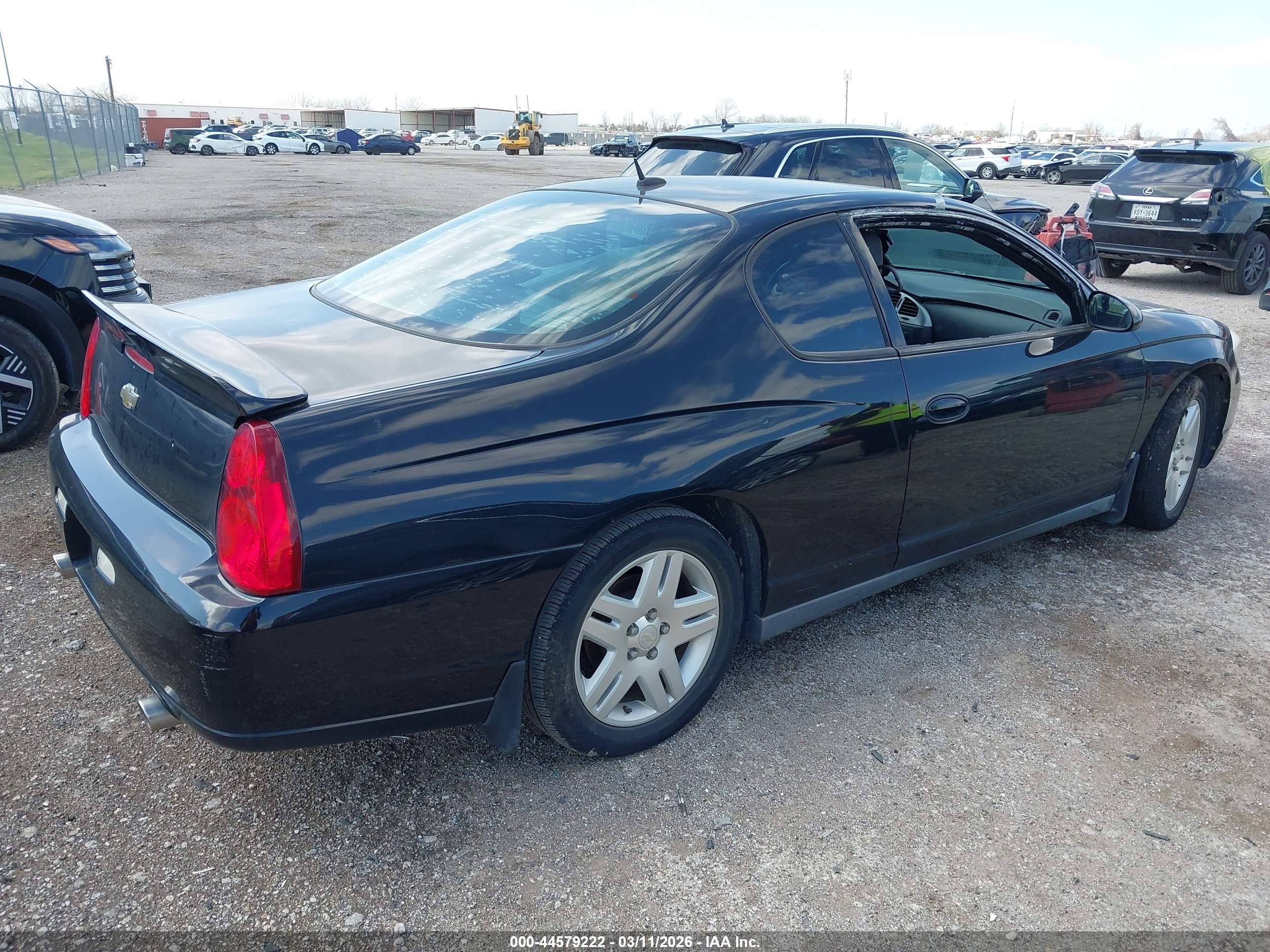 2006 Chevrolet Monte Carlo Lt Black vin: 2G1WK161469293984