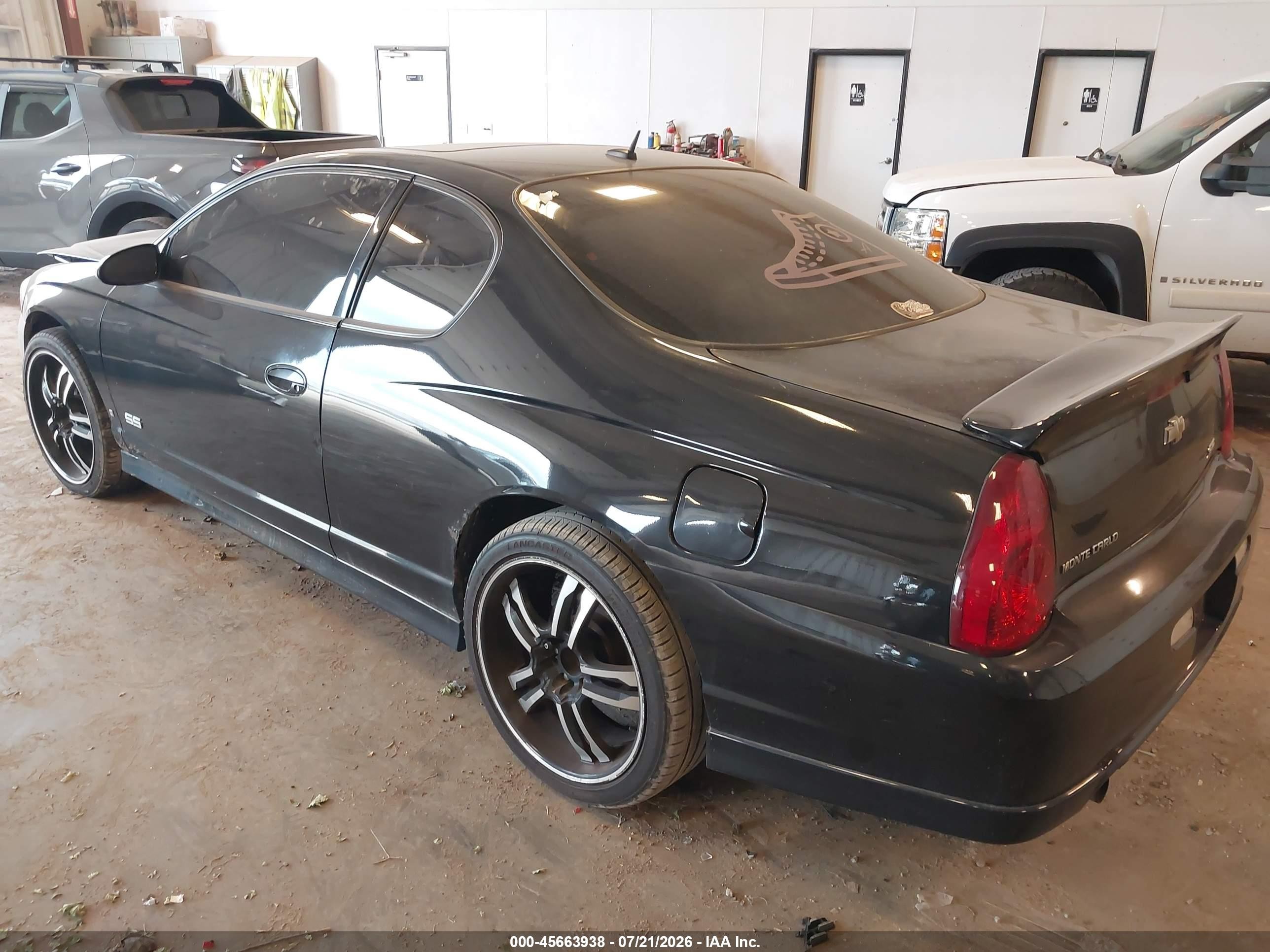 2006 Chevrolet Monte Carlo Ss Black vin: 2G1WL15C169189016